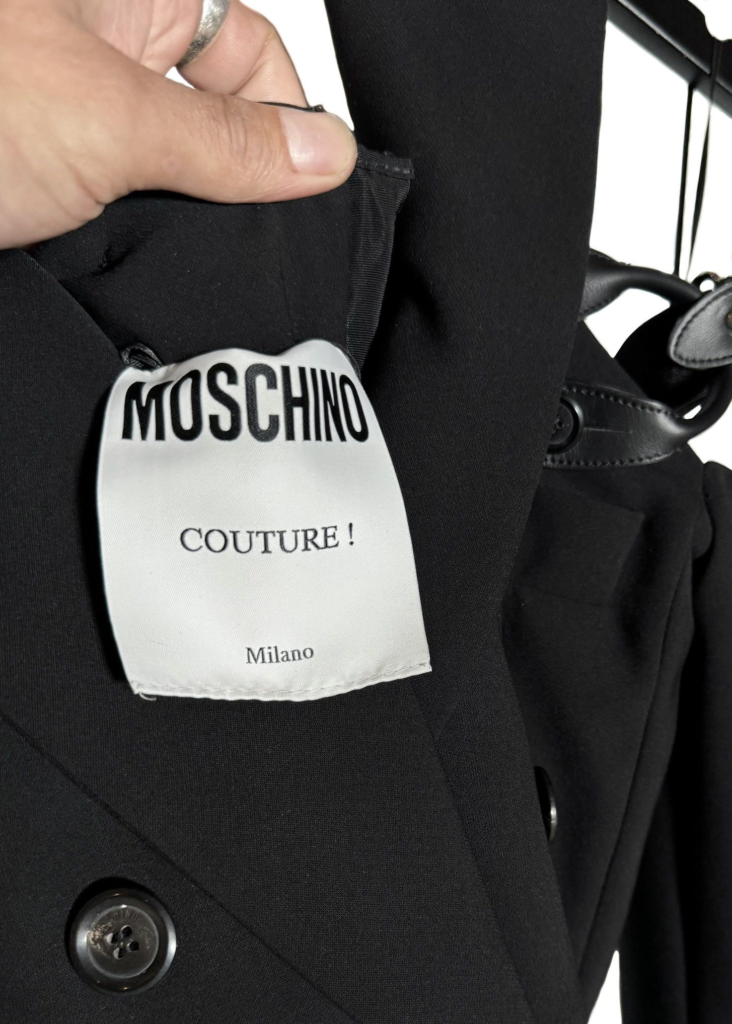 Moschino Moschino Couture! 2023 Black Double Breasted Blazer Dress Size XS / US 0-2 / IT 36-38 - 6 Thumbnail
