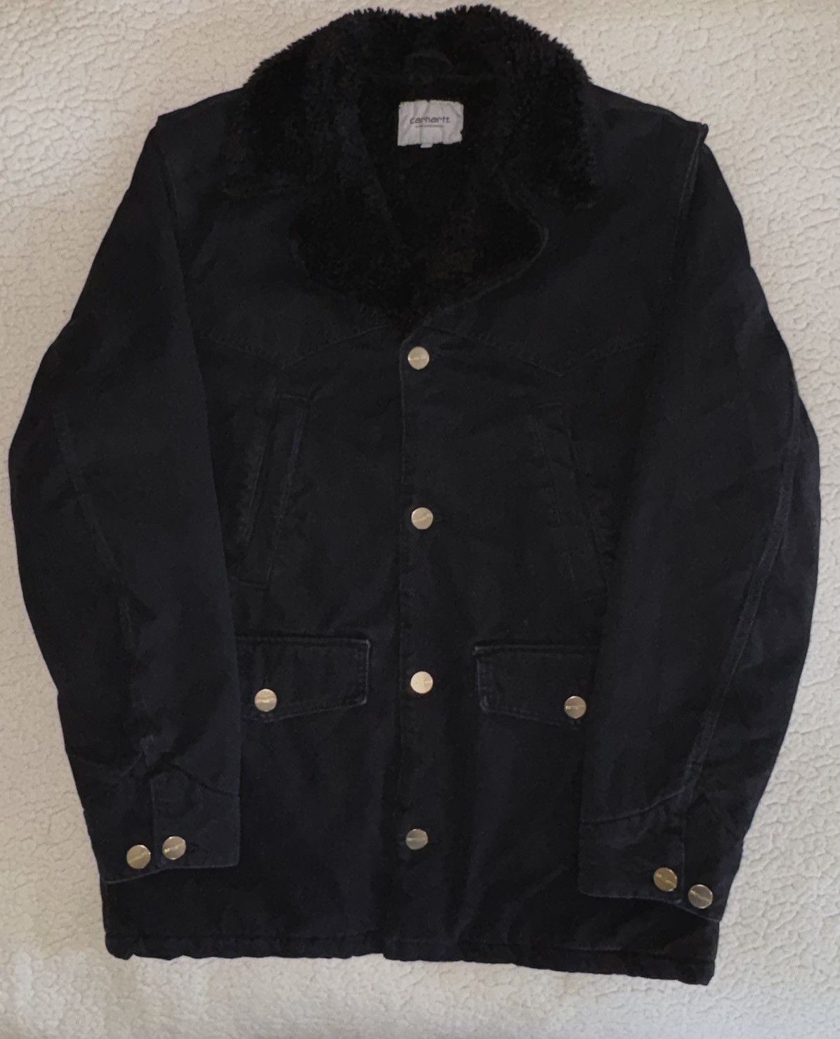 Carhartt Wip Carhartt WIP Newman Coat Black Heavy Stone Wash Size US M / EU 48-50 / 2 - 1 Thumbnail