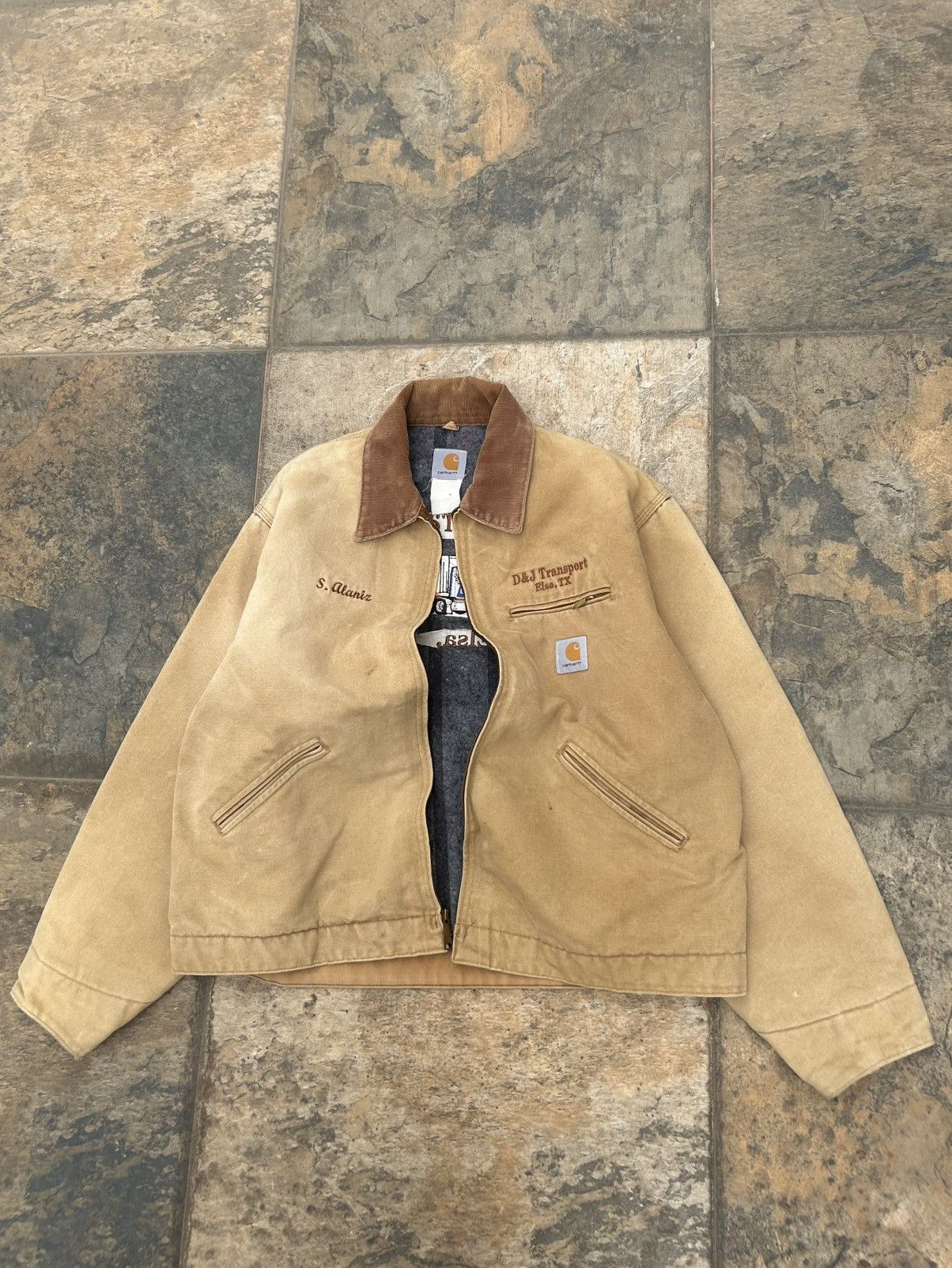 Carhartt × Japanese Brand × Vintage Carhartt Detroit Jacket BIG LOGO Size US XL / EU 56 / 4 - 5 Thumbnail