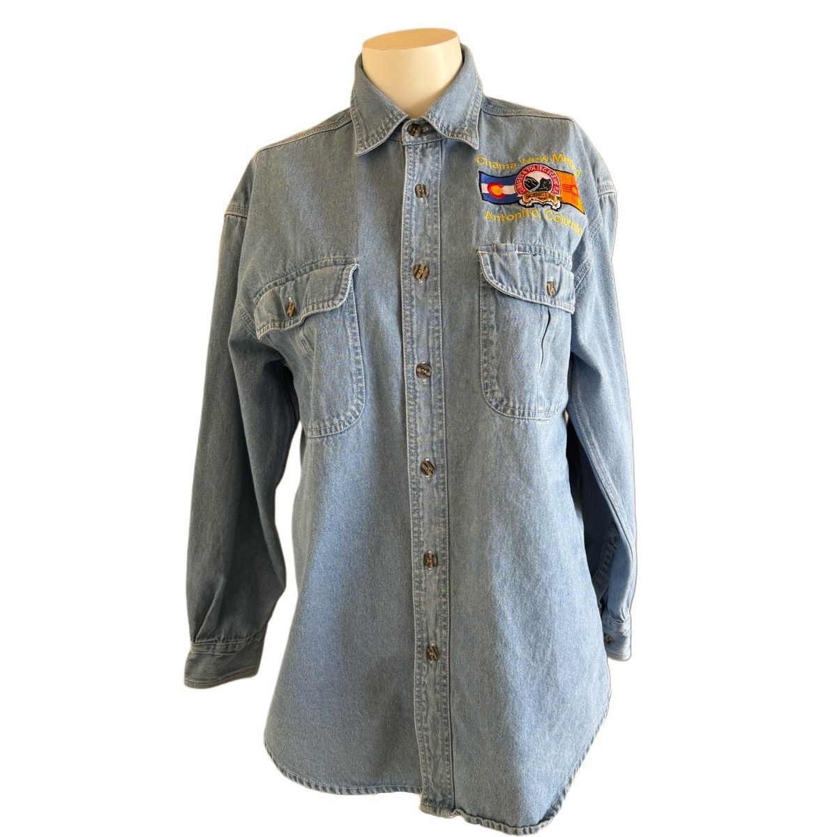 Vintage Cumbres & Toltec scenic railroad denim 90s button up shirt Size M / US 6-8 / IT 42-44 - 1 Thumbnail