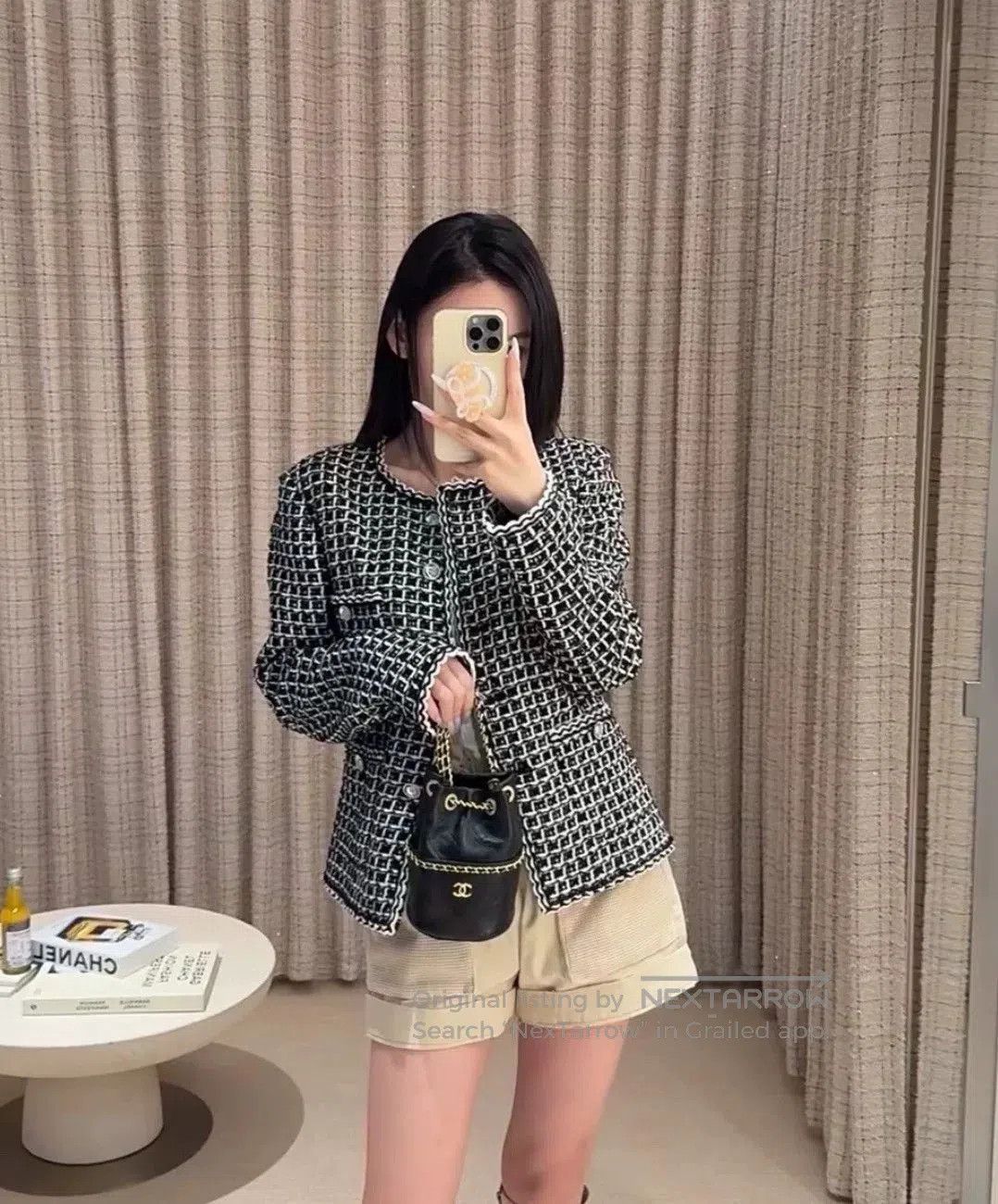 Chanel Chanel Black and White Houndstooth Jacket. Size US M / EU 48-50 / 2 - 2 Thumbnail