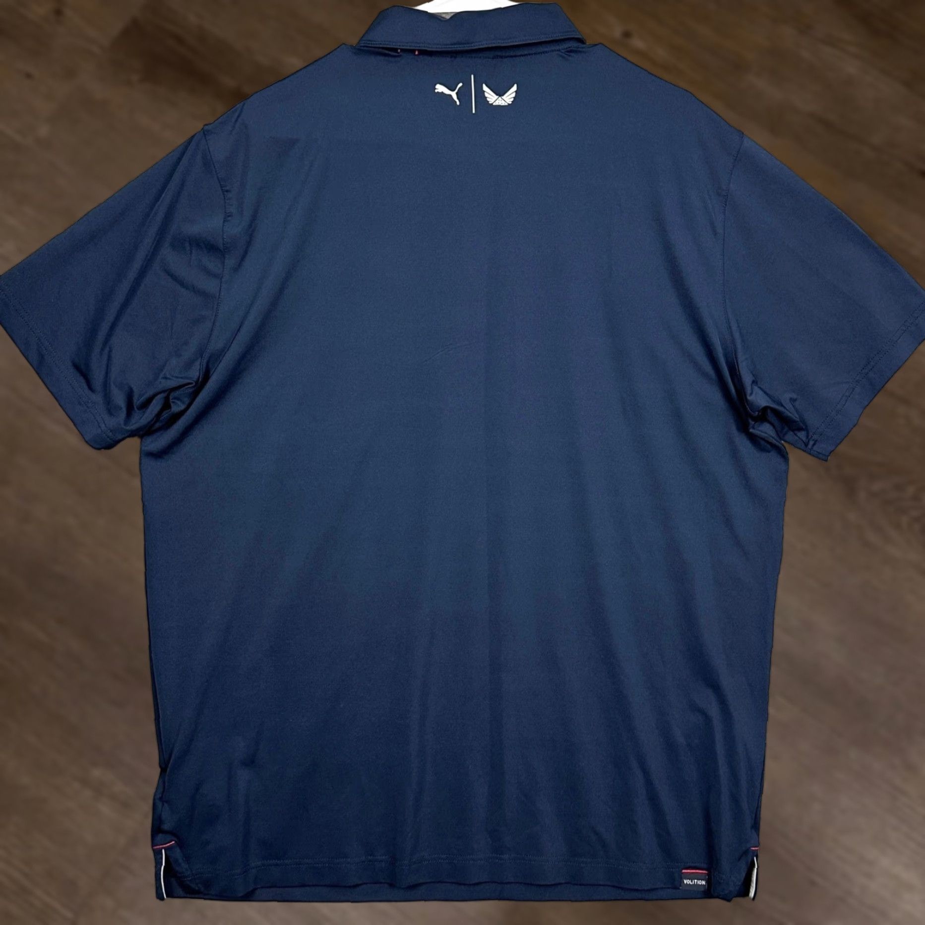 Puma Puma Volition America Mens Large Shirt Golf Polo Navy Blue Striped Polo Athletic Shirt Collared Short Sleeve Performance Polo Menswear Sportswear EUC Size US L / EU 52-54 / 3 - 1 Thumbnail