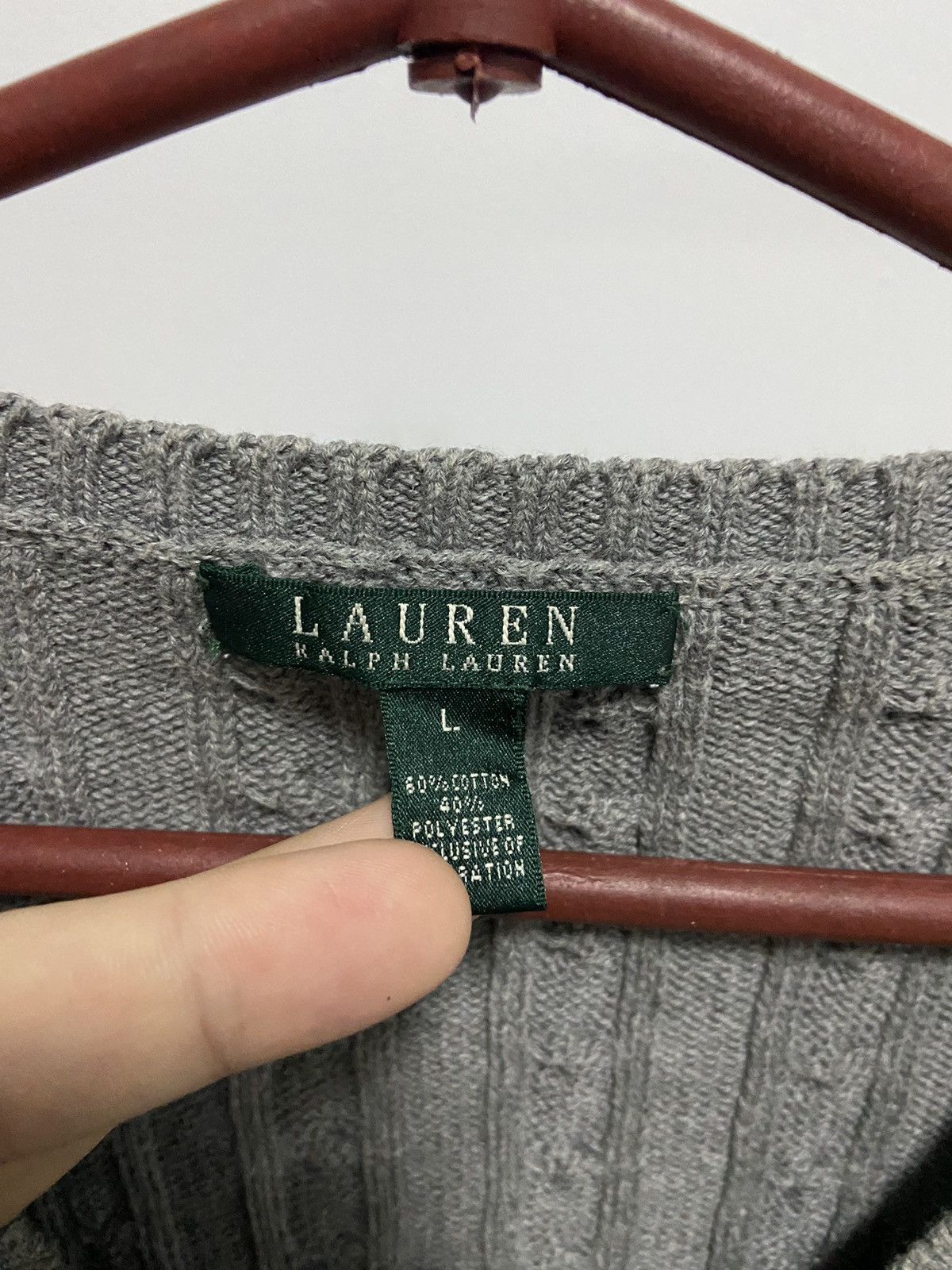 Polo Ralph Lauren × Vintage Polo Ralph Lauren RLL sweater Knitted vintage 90s V neck Size US L / EU 52-54 / 3 - 5 Thumbnail