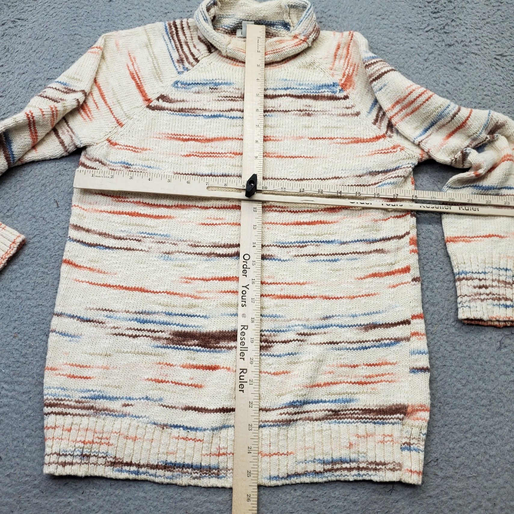 Vintage L.L. Bean Sweater Womens M Multi Space Dye Raglan Sleeve Mock Neck 513754 Size M / US 6-8 / IT 42-44 - 5 Thumbnail