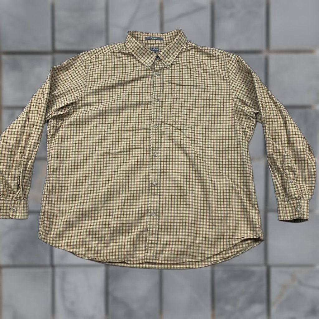 Eddie Bauer VINTAGE? Eddie Bauer Button-Down Flannel Shirt Mens 2XL Beige Check Relaxed Long Sleeve Size US XXL / EU 58 / 5 - 1 Thumbnail