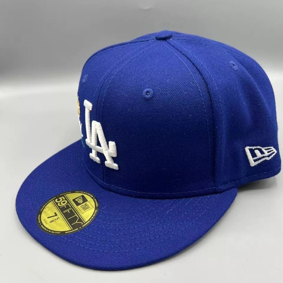 New Era Los Angeles LA Dodgers Hat Men 7 5/8 59Fifty New Era Fitted Size ONE SIZE - 2 Thumbnail