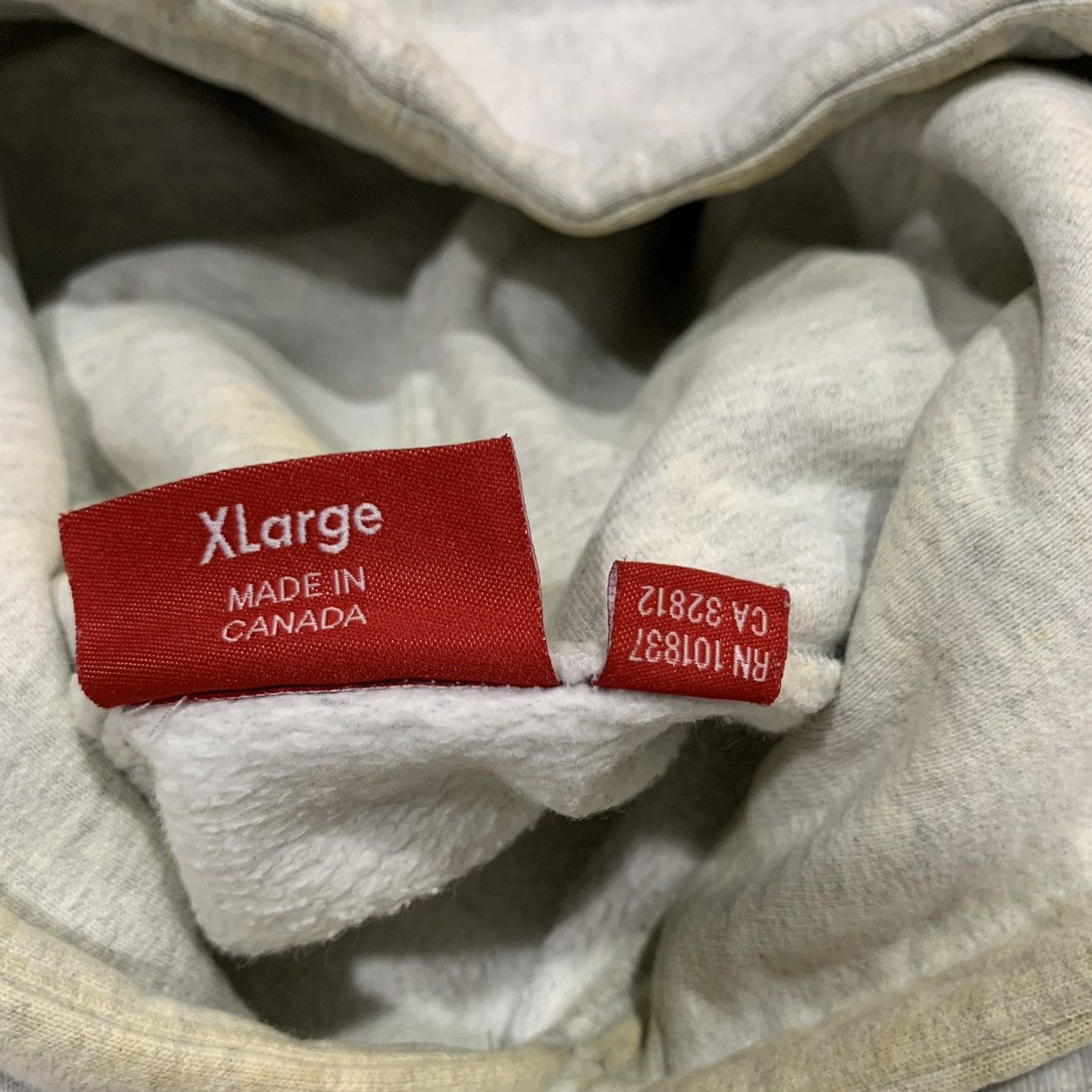 Supreme Supreme FW15 Logo Rib Hooded Sweatshirt Grey Size US XL / EU 56 / 4 - 11 Thumbnail