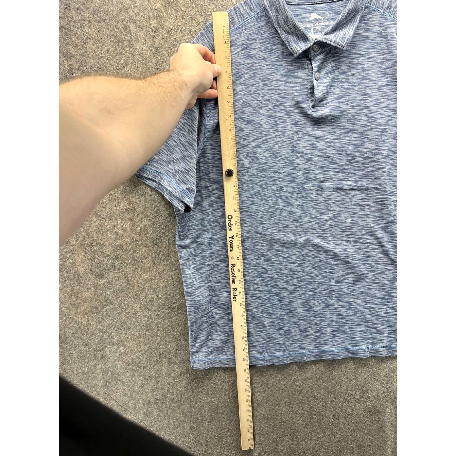 Tommy Bahama Tommy Bahama Polo Shirt Mens XL Blue Stripe Knit Heather Supima Cotton Blend Polo Shirt Short Sleeve Casual Size US XL / EU 56 / 4 - 6 Thumbnail