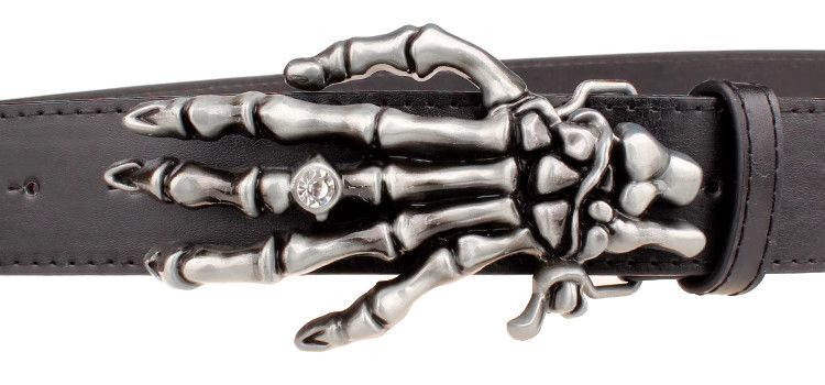 Designer Skull Punk Vintage Belt Riveted Belts Menswear Accessories Size ONE SIZE - 4 Thumbnail