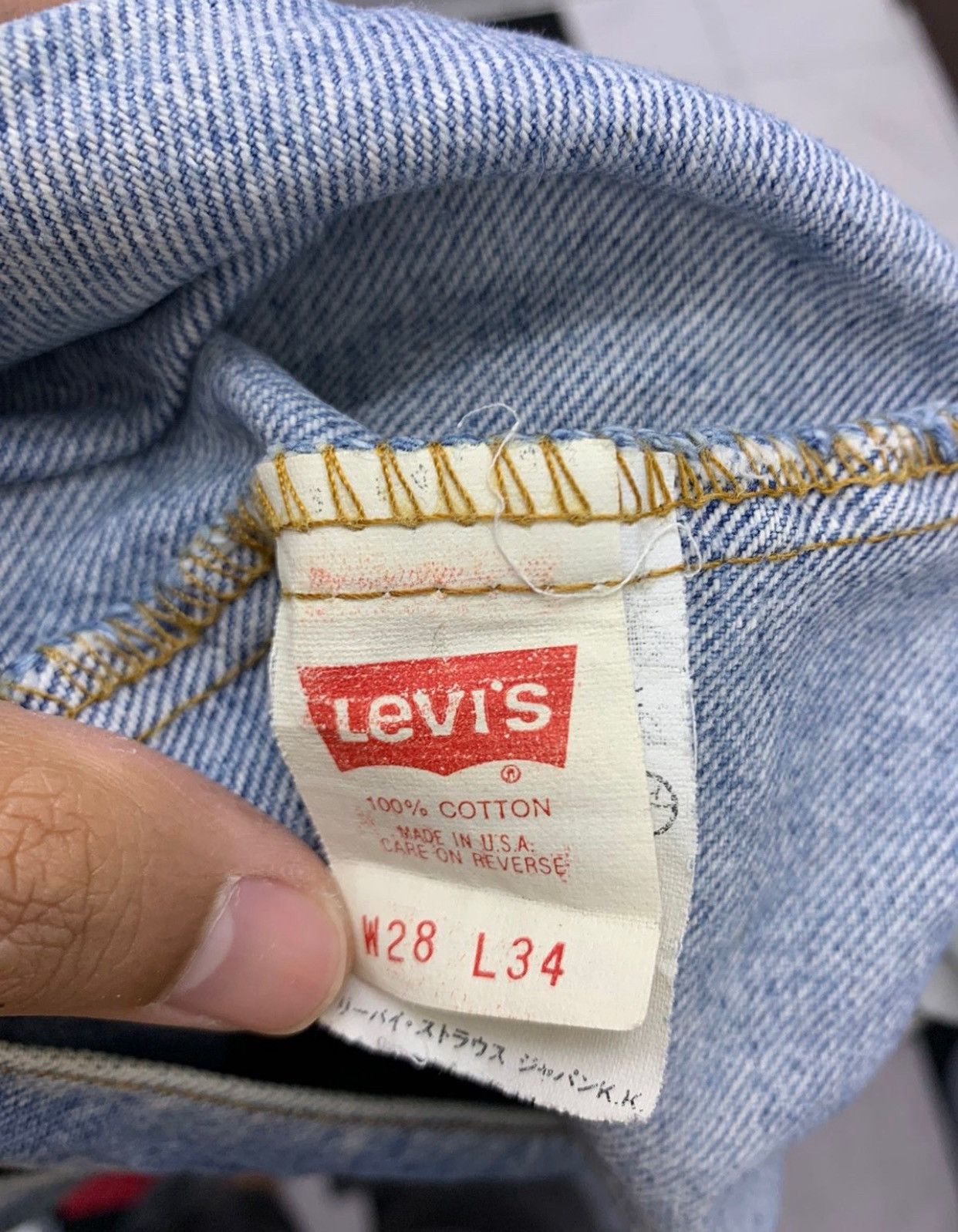 Levi's Vintage 90s Levis Made In Usa Distressed Jeans Single R Size US 28 / EU 44 - 7 Thumbnail