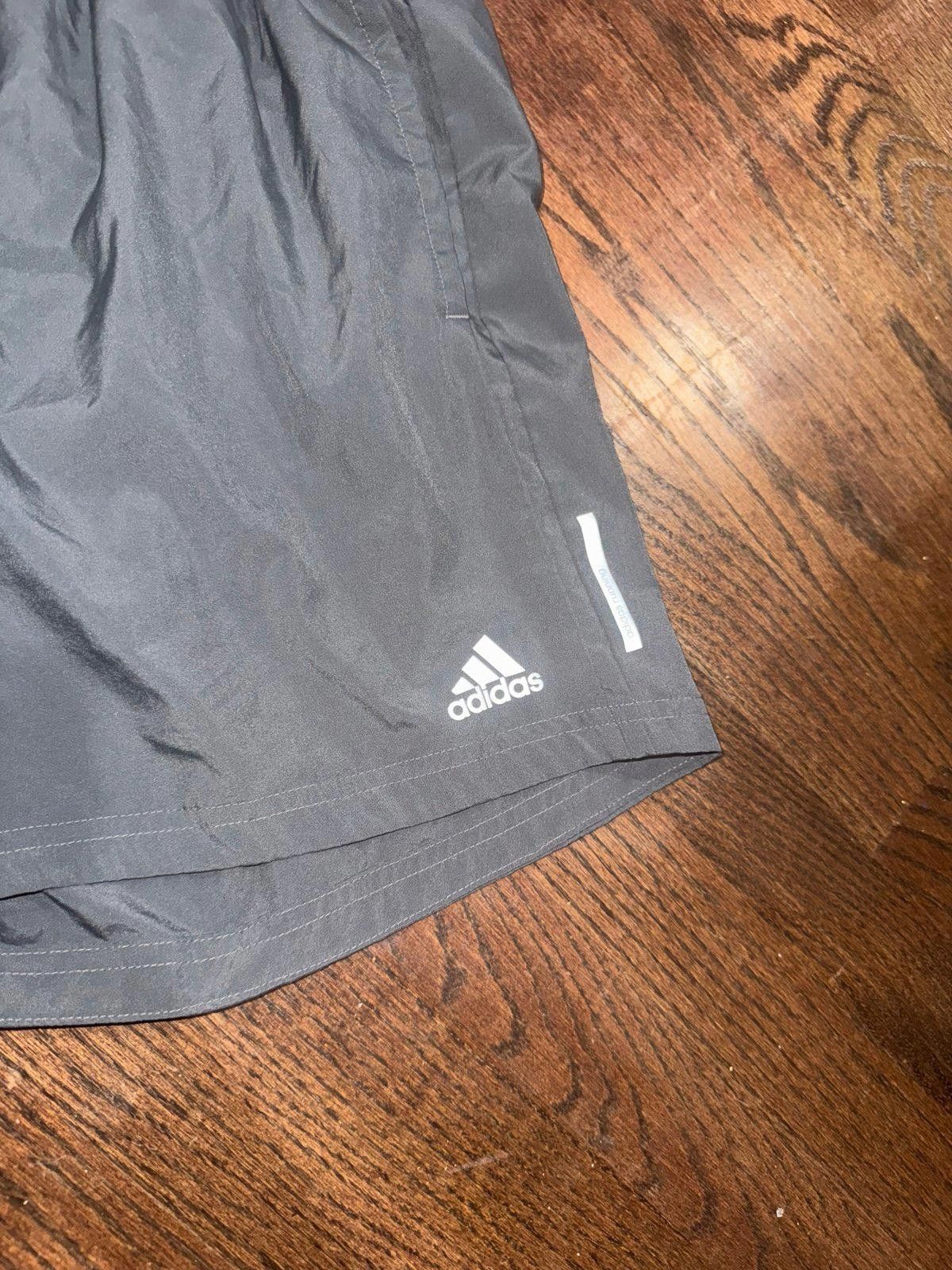Adidas Adidas Running Shorts Shiny Stripes Silver Rare Sz XL 5” Size US 36 / EU 52 - 3 Thumbnail