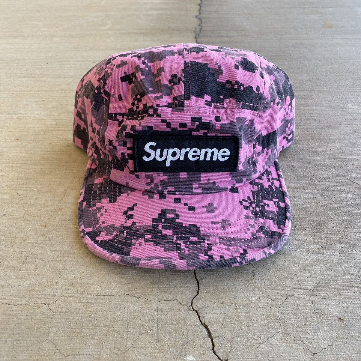 Supreme Supreme Hat NYCO Twill Camp Cap Pink Digi Camo 2017 | Grailed