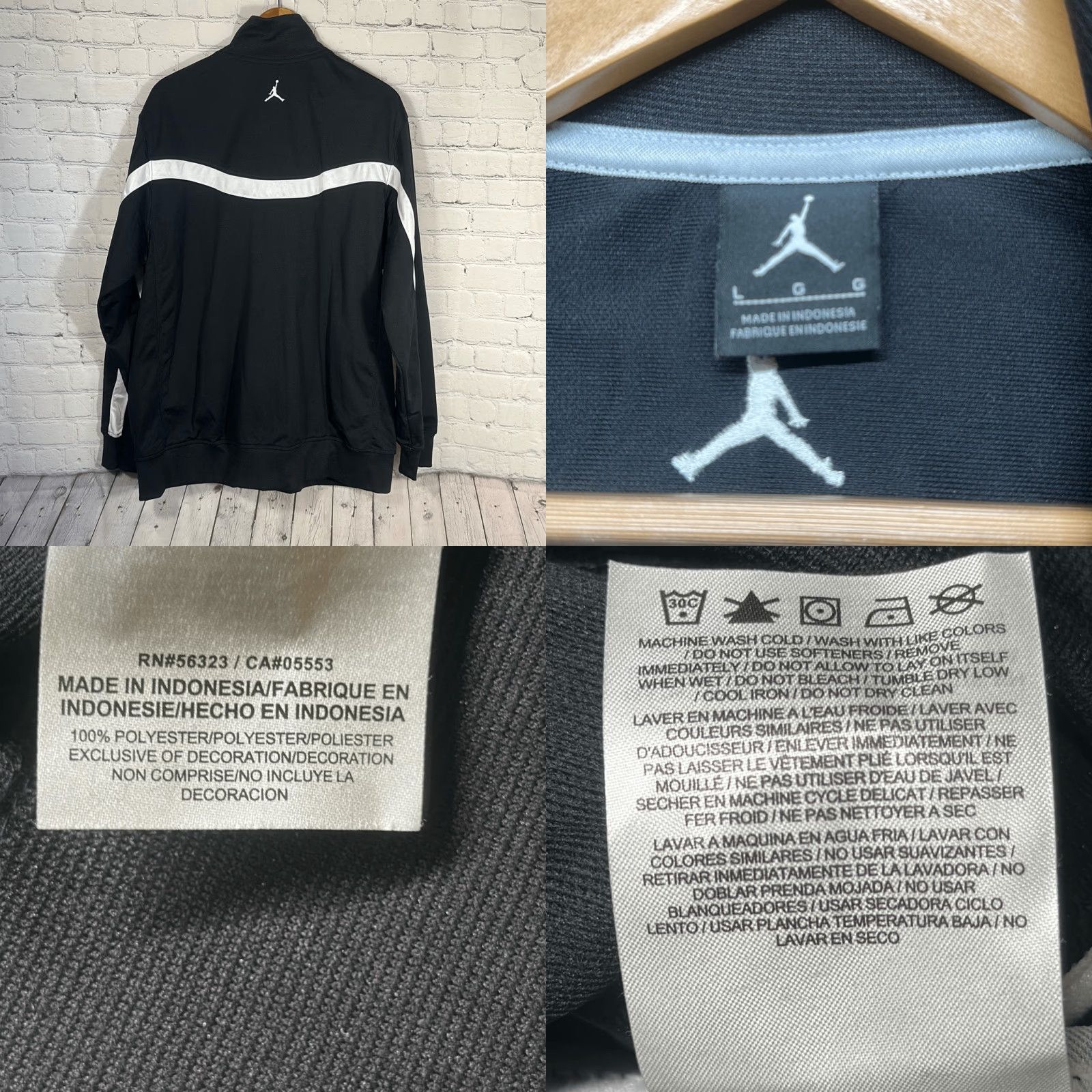 Jordan Brand Jordan Jumpman Duke Track Jacket Mens Large Black Full Zip Basketball Unisex Adults Jacket P2P 25” Length 30” Size US L / EU 52-54 / 3 - 8 Thumbnail