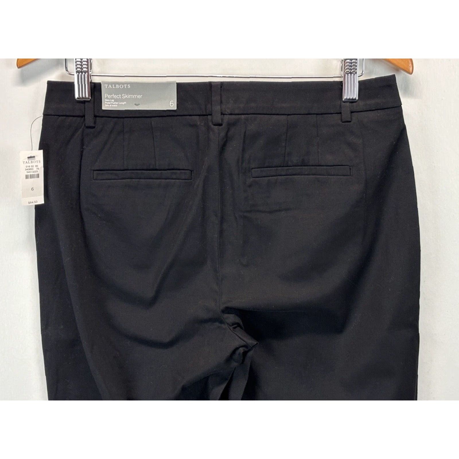 Talbots Talbots Women's Chino Pants, Crop Style, Black, Size 6 Size 28" / US 6 / IT 42 - 4 Thumbnail