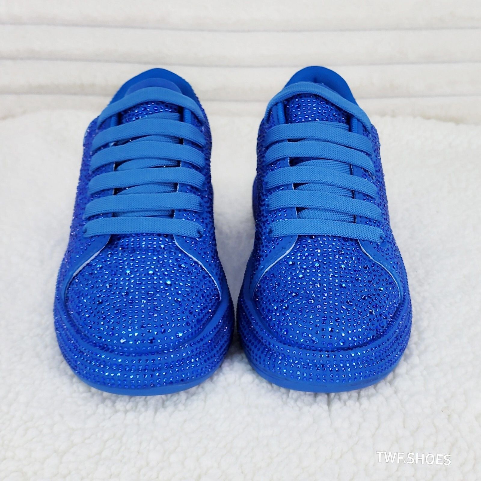 Other Dazzle Cush Iridescent Stone Blue Platform Sneakers Tennis S Size US 6 / IT 36 - 5 Thumbnail