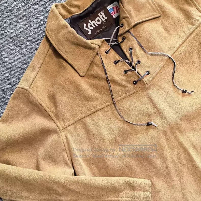 Schott Schott Western cowboy suede shirt jacket Size US L / EU 52-54 / 3 - 3 Thumbnail