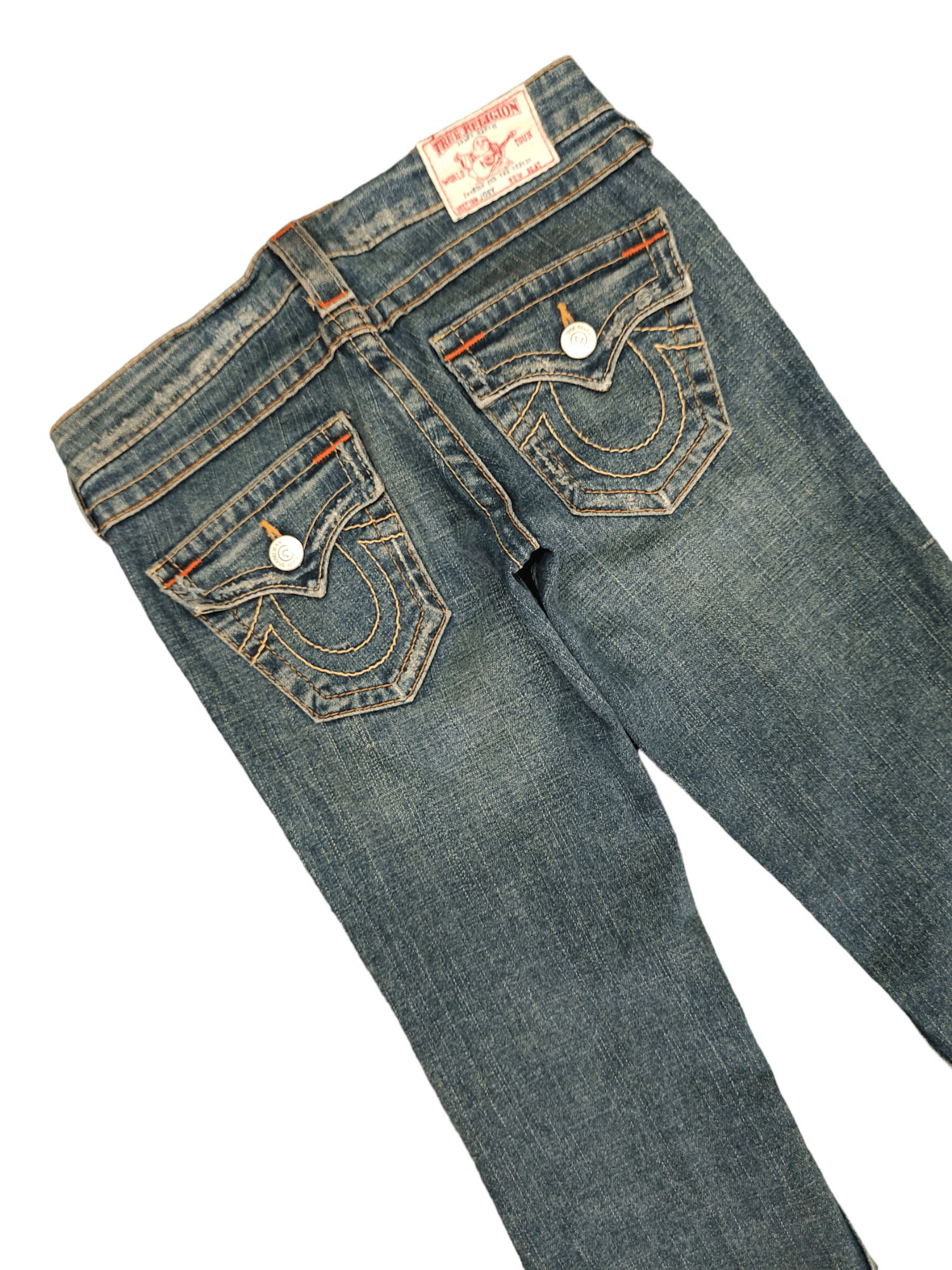 True Religion Flare Jeans True Religon Distress Faded Low Rise Boot Cut Size US 26 / EU 42 - 5 Thumbnail