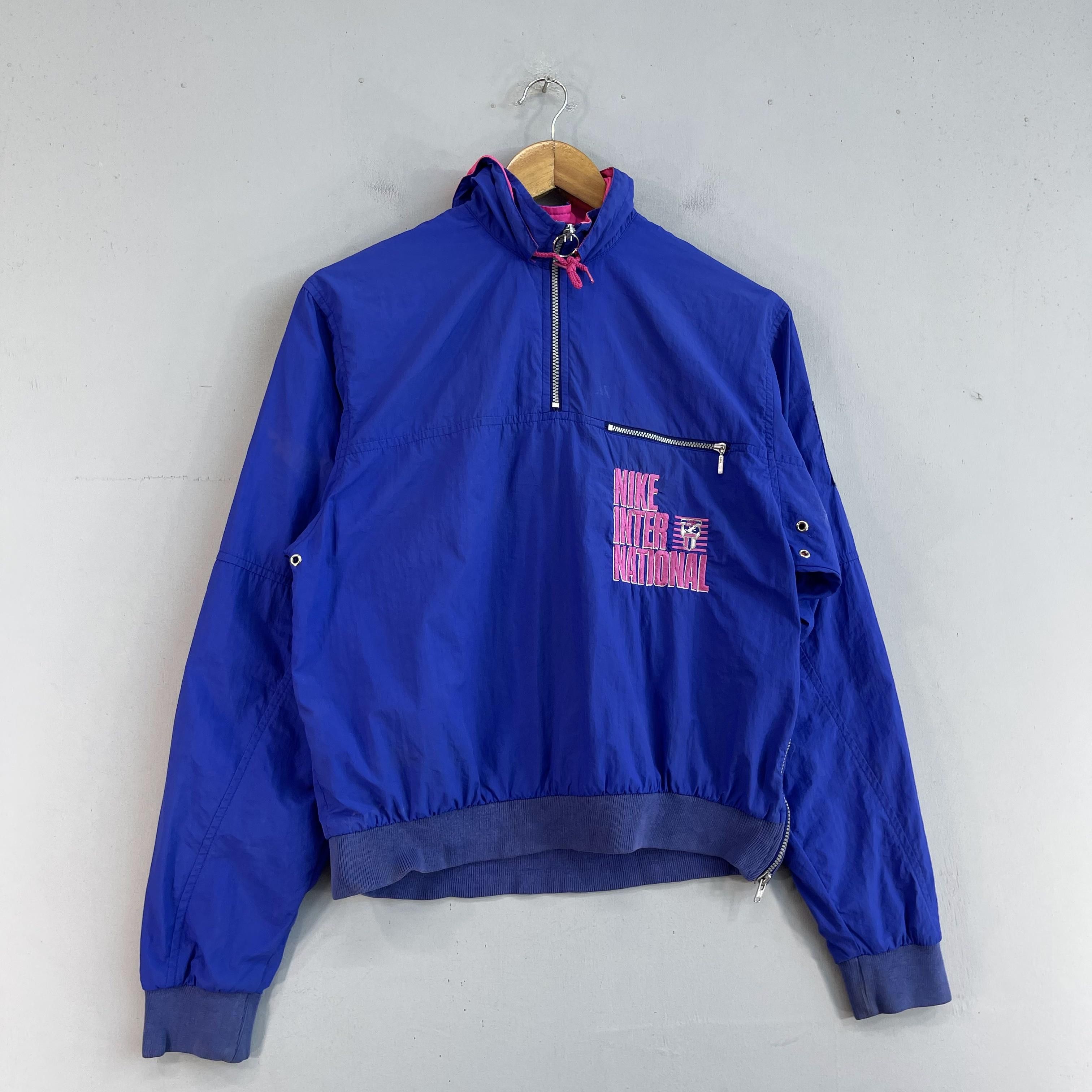 Nike × Vintage Vintage 90's NIKE International Half Zipper Pullover Jacket Size US S / EU 44-46 / 1 - 7 Thumbnail
