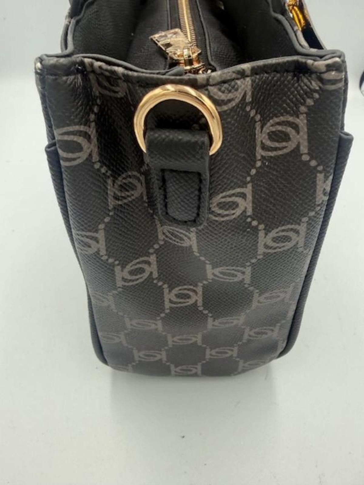 United Colors Of Benetton NWT Bebe Paisley Black Mini Canvas hand bag Size ONE SIZE - 8 Thumbnail