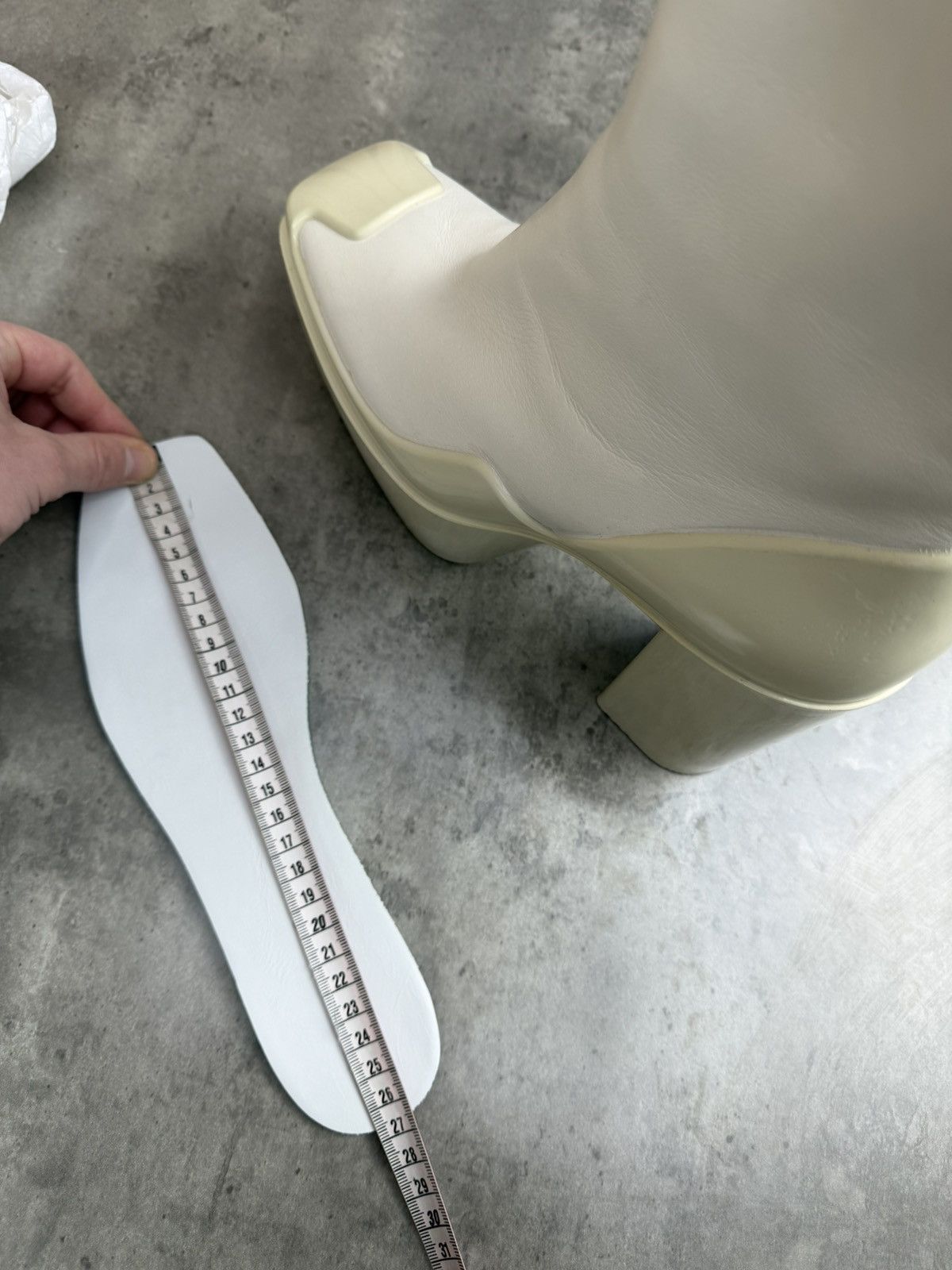 Peter Do at.kollektive x Peter Do Leather Platform Ankle Boots White Size US 10 / IT 40 - 16 Thumbnail