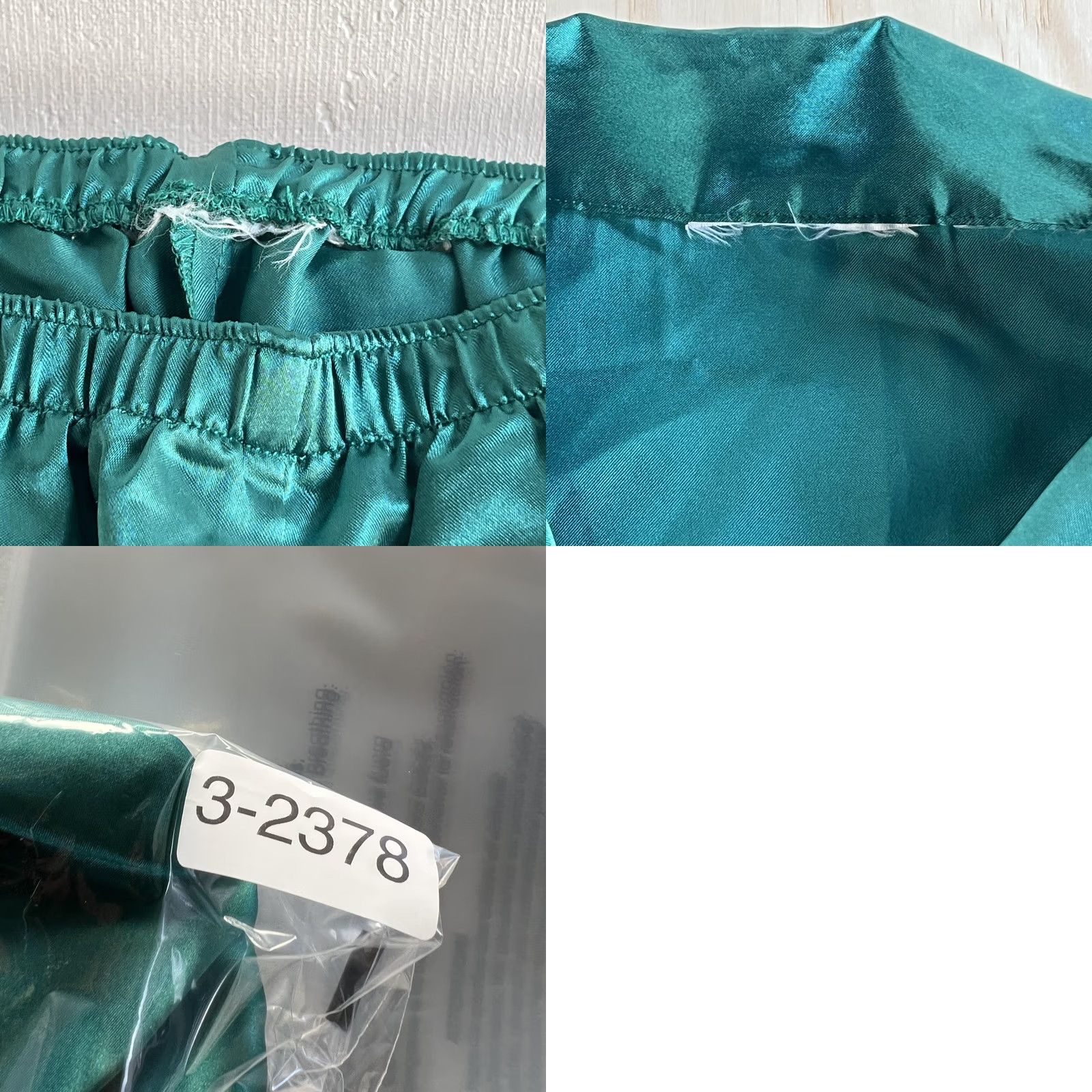Vintage Satin Pajama Set Womens Large Green Button Front Long Sleeve 2 Piece Sleepwear Size L / US 10 / IT 46 - 10 Thumbnail
