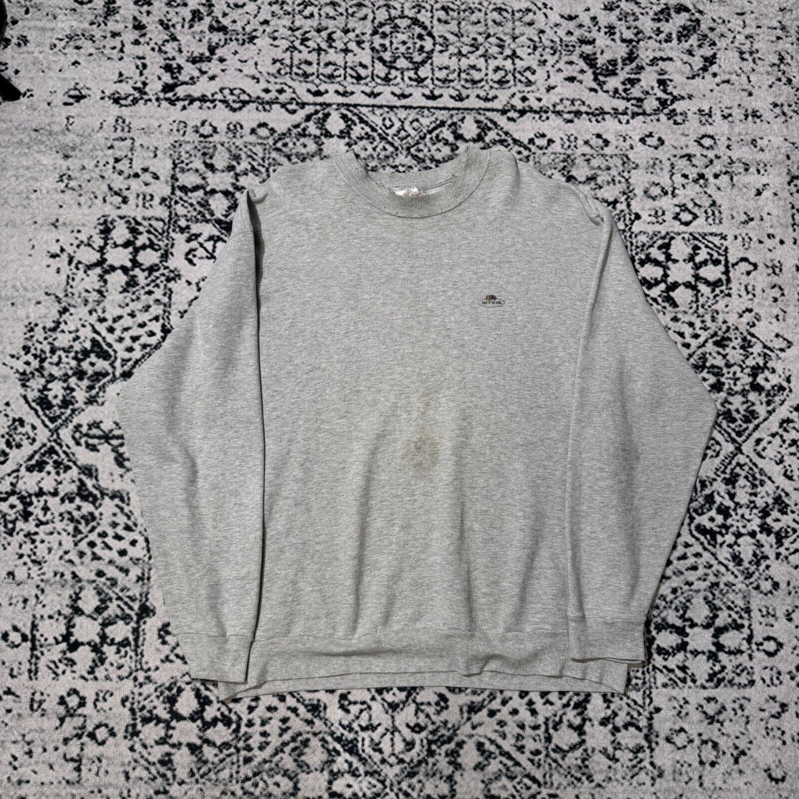 Fruit Of The Loom × Vintage Vintage Gray Cotton Crewneck Size XL Fruit Of The Loom Size US XL / EU 56 / 4 - 1 Thumbnail