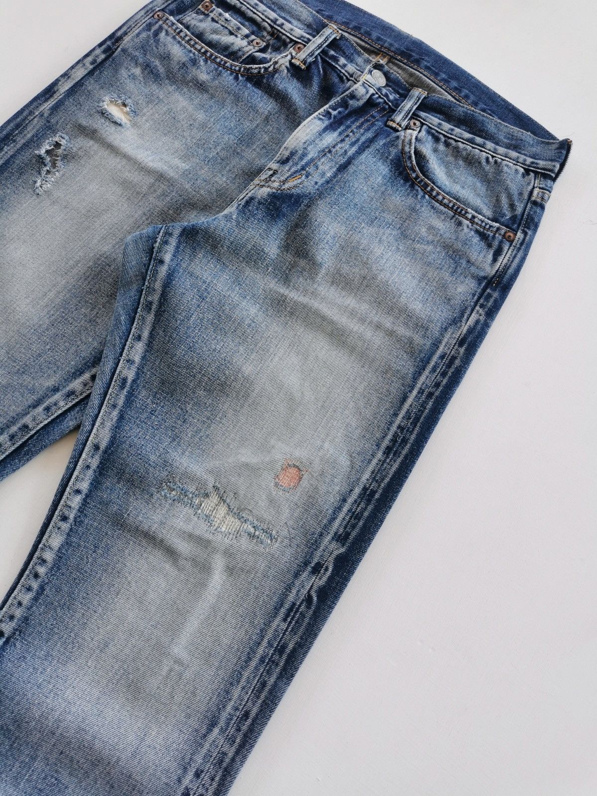 Eternal Eternal Japan Deep Blue Distressed Denim Short Size US 30 / EU 46 - 3 Thumbnail