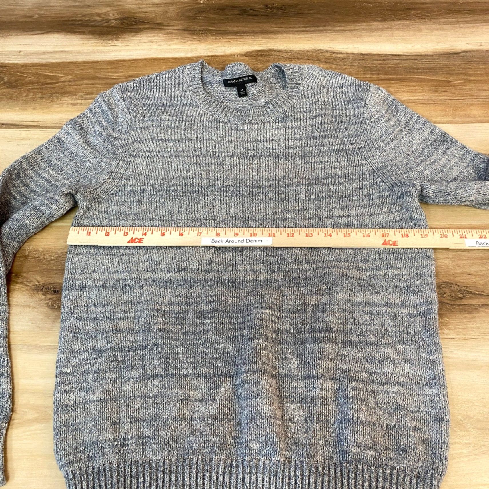 Banana Republic Banana Republic Sweater Mens Medium Marled Crewneck Pullover Grey Wool Blend Size US M / EU 48-50 / 2 - 7 Thumbnail