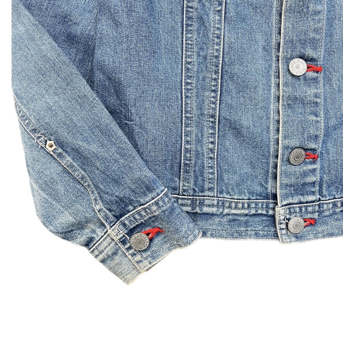 Angel Blue × Hysteric Glamour × Japanese Brand 🇯🇵 2000s Angel Blue Iconic Patchworks Logo Denim Jacket Size S / US 4 / IT 40 - 8 Thumbnail