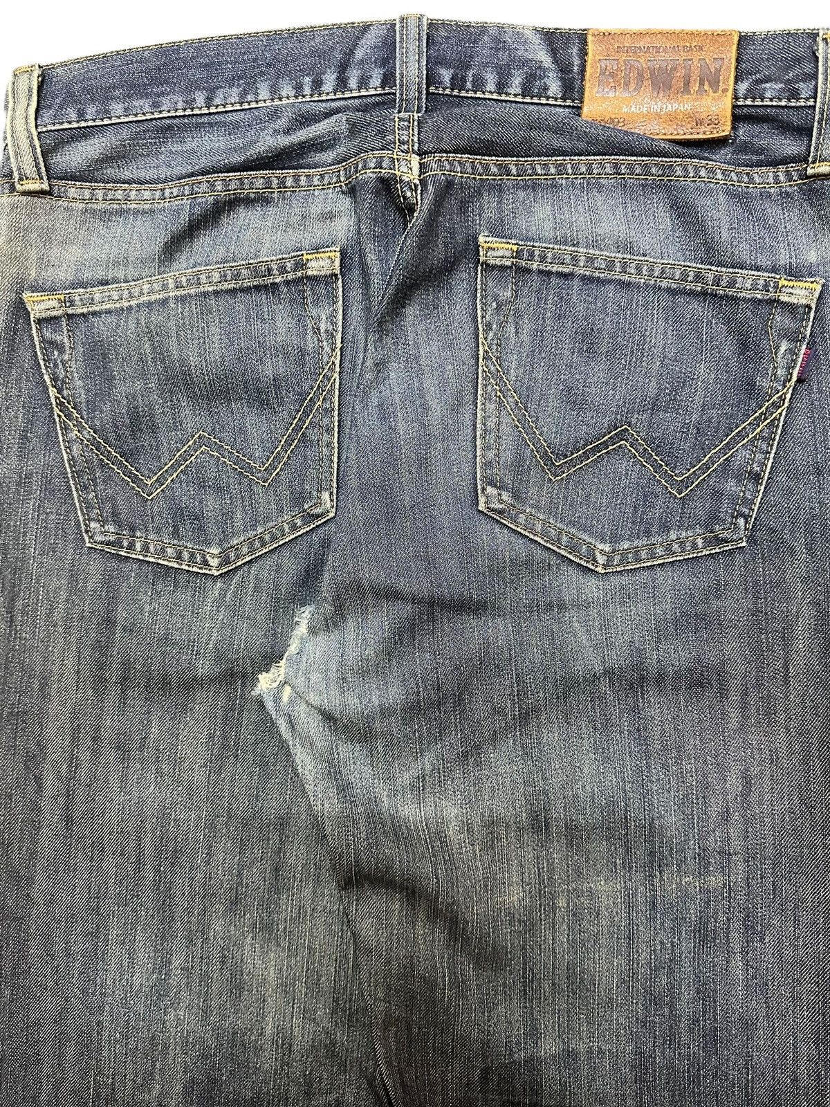 Edwin Vintage Distressed Edwin 403 Faded Wash Loose Baggy Style Size US 33 - 6 Thumbnail