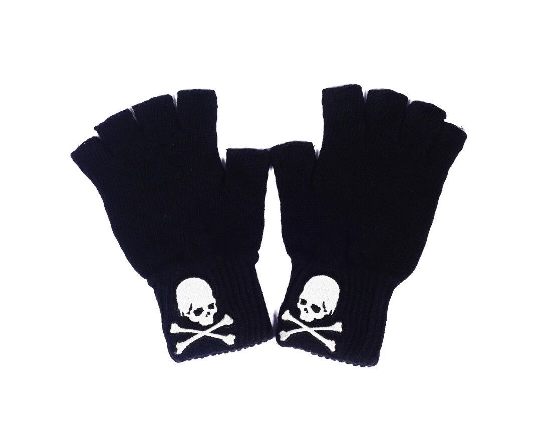 Mastermind Japan mmj side skull embroidery half-finger gloves Size ONE SIZE - 1 Thumbnail
