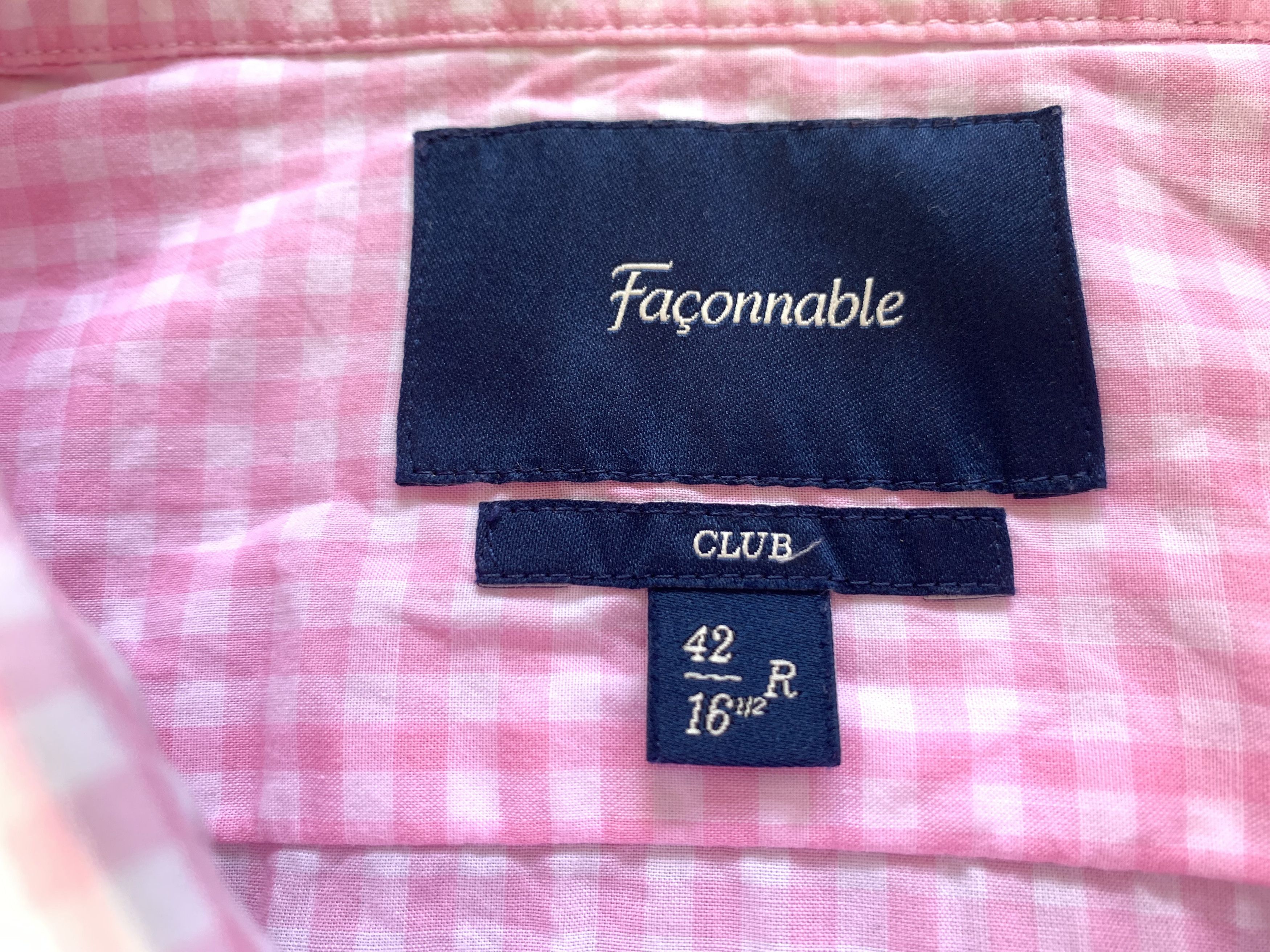Faconnable Faconnable Club Mens Pink Plaid Long Sleeve Shirt Size US M / EU 48-50 / 2 - 7 Thumbnail