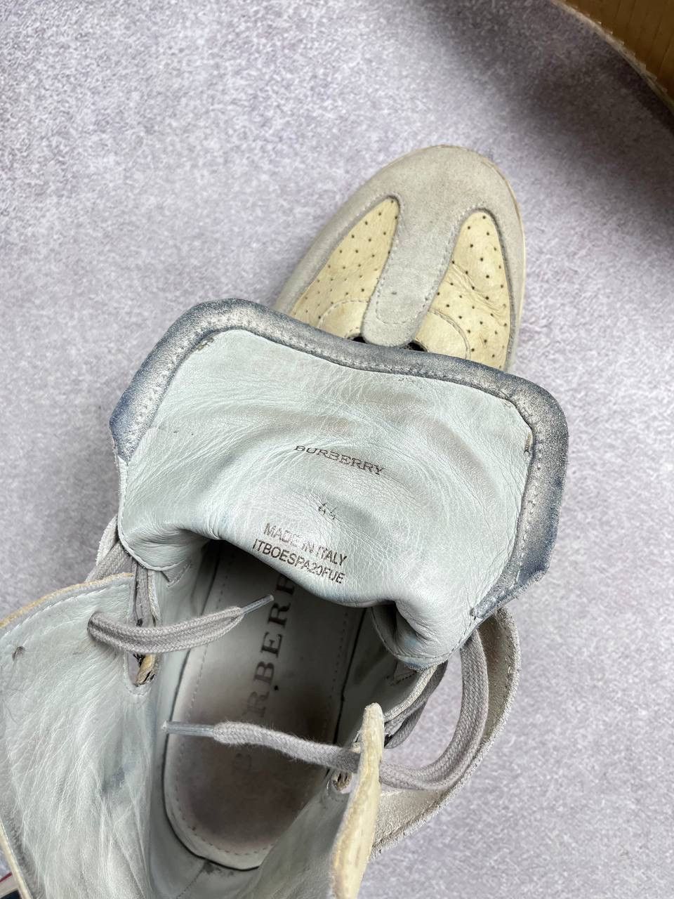 Burberry Grail❗️Burberry Hi-top Leather Margiela Style Sneakers 44 Size US 11 / EU 44 - 11 Thumbnail