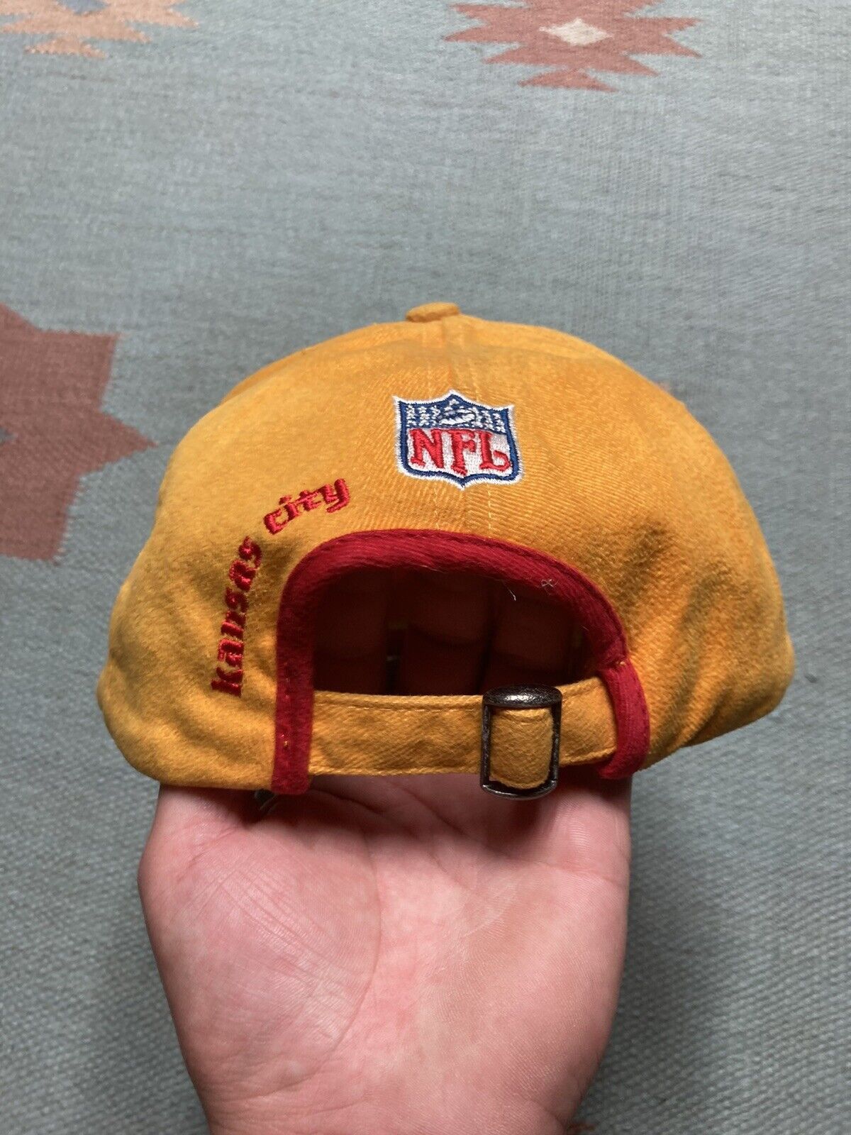 NFL × Vintage VTG strapback hat Kansas City chiefs logo athletic pro line Size ONE SIZE - 6 Thumbnail