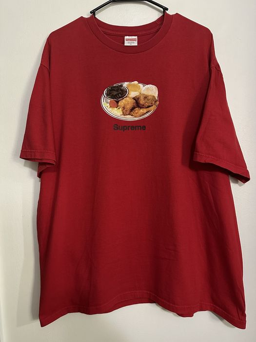 Supreme chicken hot sale dinner tee red