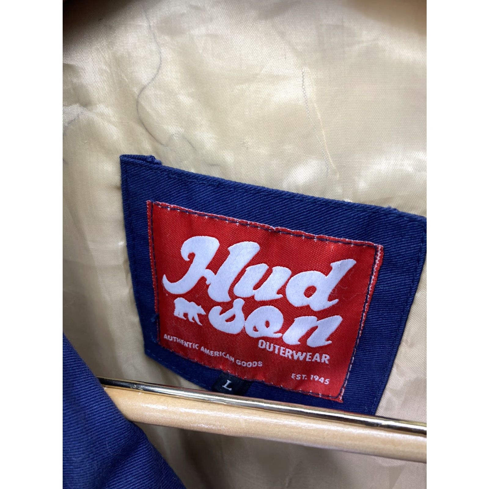 Hudson HUDSON Outerwear Vest Mens Large Blue Denim Canvas Full Zip Casual Quilted, Outdoor, Cotton Shell, 22" Chest, 26" Shoulder-to-Waist, Regular Fit Size US L / EU 52-54 / 3 - 6 Thumbnail