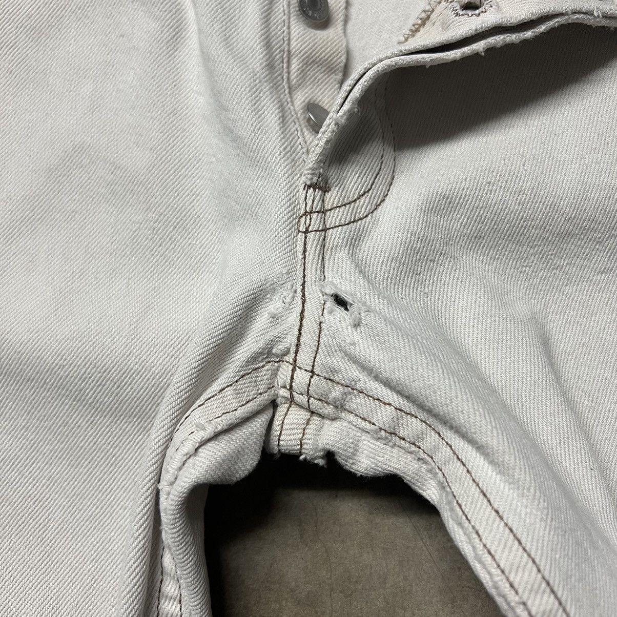 Levi's × Vintage Vintage 90’s Levi’s 501 Straight-Leg 🇺🇸 WHITE Denim Jeans Size US 34 / EU 50 - 6 Thumbnail
