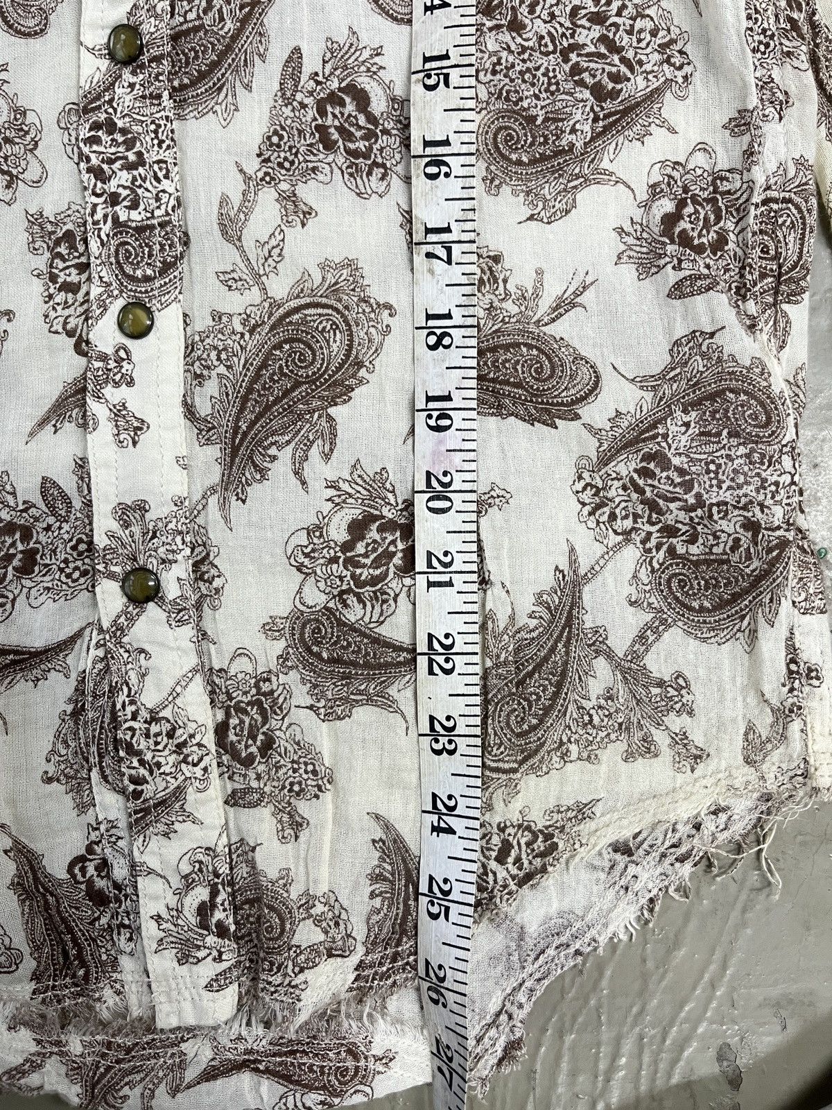 GOA GOA distressed metal button crinkle western shirt Size US S / EU 44-46 / 1 - 9 Thumbnail