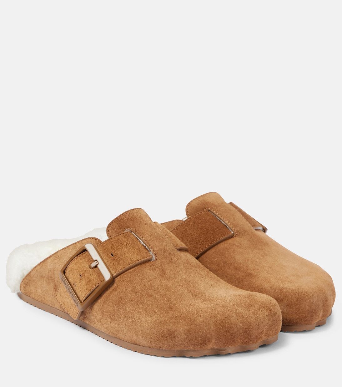 Balenciaga Sunday shearling-lined suede mules Size US 9 / IT 39 - 1 Thumbnail