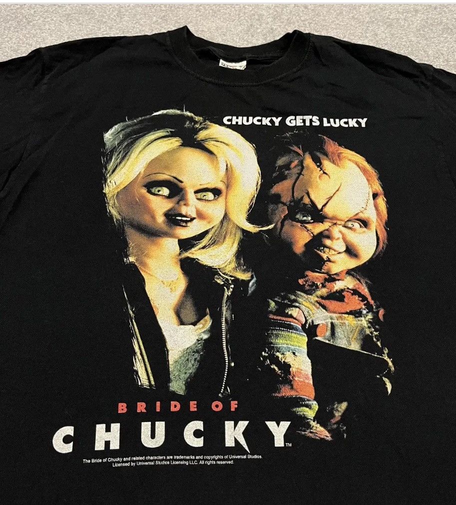 Vintage Vintage Bride of Chucky Horror Scary Movie Graphic Logo Tee Size US M / EU 48-50 / 2 - 1 Thumbnail