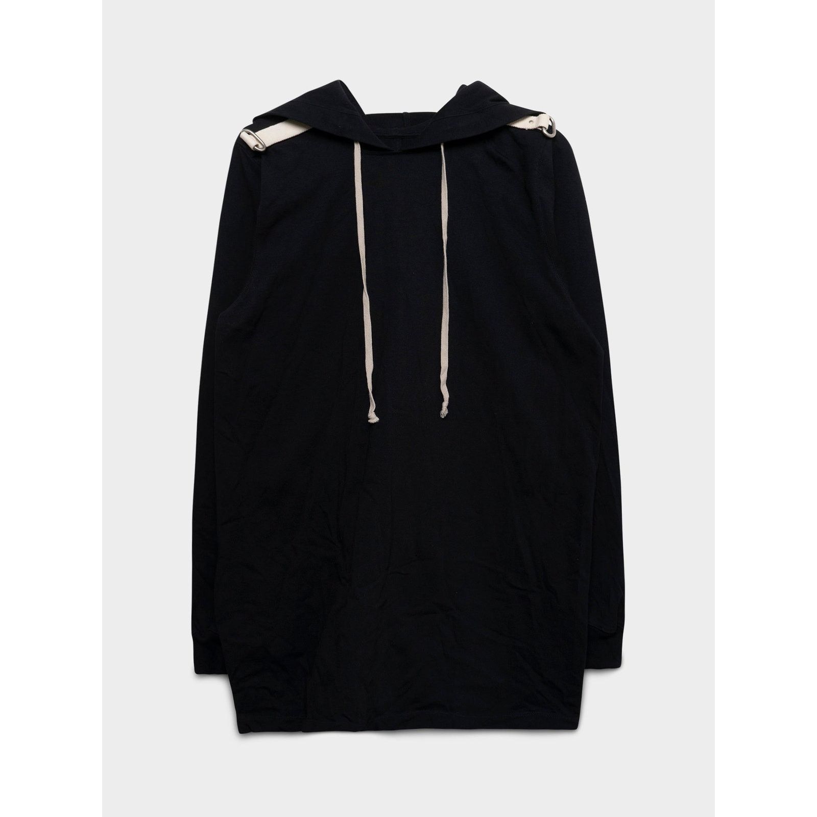 Rick Owens FW19 'Larry' Shoulder Strap Hoodie Size US S / EU 44-46 / 1 - 1 Thumbnail