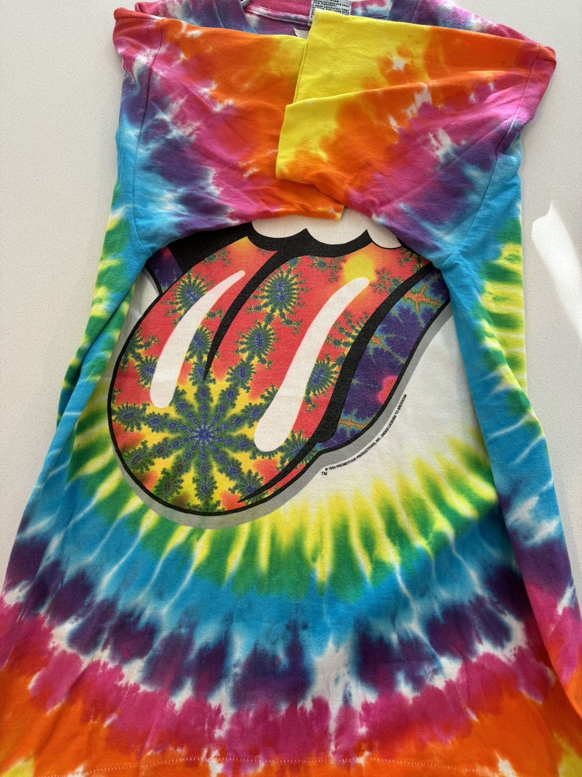 Vintage Vintage 1994 Rolling Stones Tie Dye Shirt Large Size US L / EU 52-54 / 3 - 8 Thumbnail
