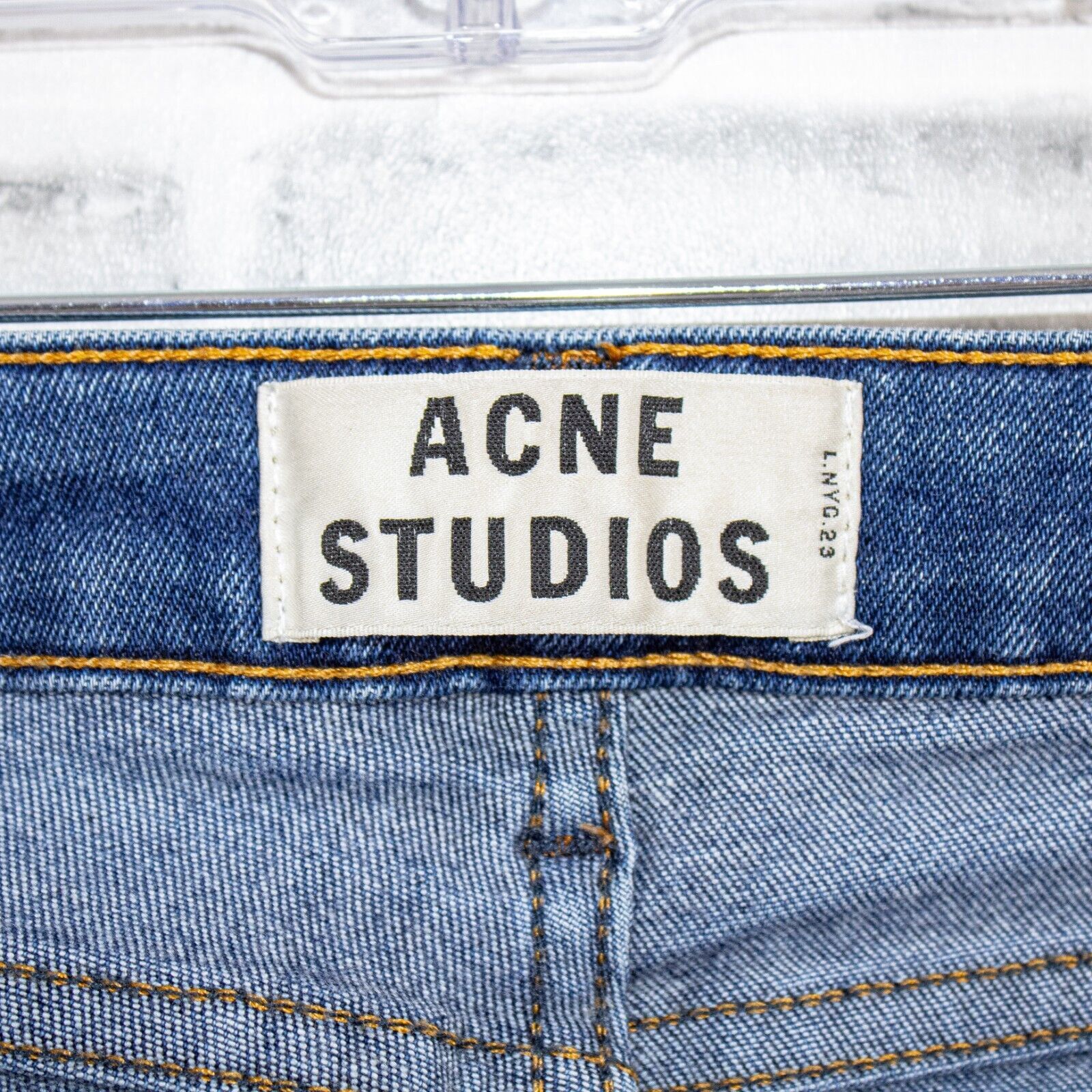 Acne Studios Acne Studios Women's Size 25 Skin 5 Denim Jeans in Used Blue Size 25" / US 0 / IT 36 - 2 Thumbnail