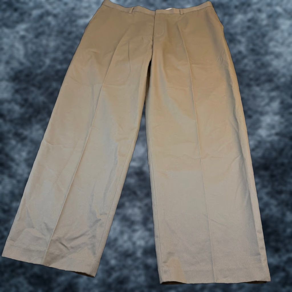 Perry Ellis Perry Ellis Portfolio Dress Pants Pleated Pea Tan 40x32 Mens NEW Size US 40 / EU 56 - 1 Thumbnail