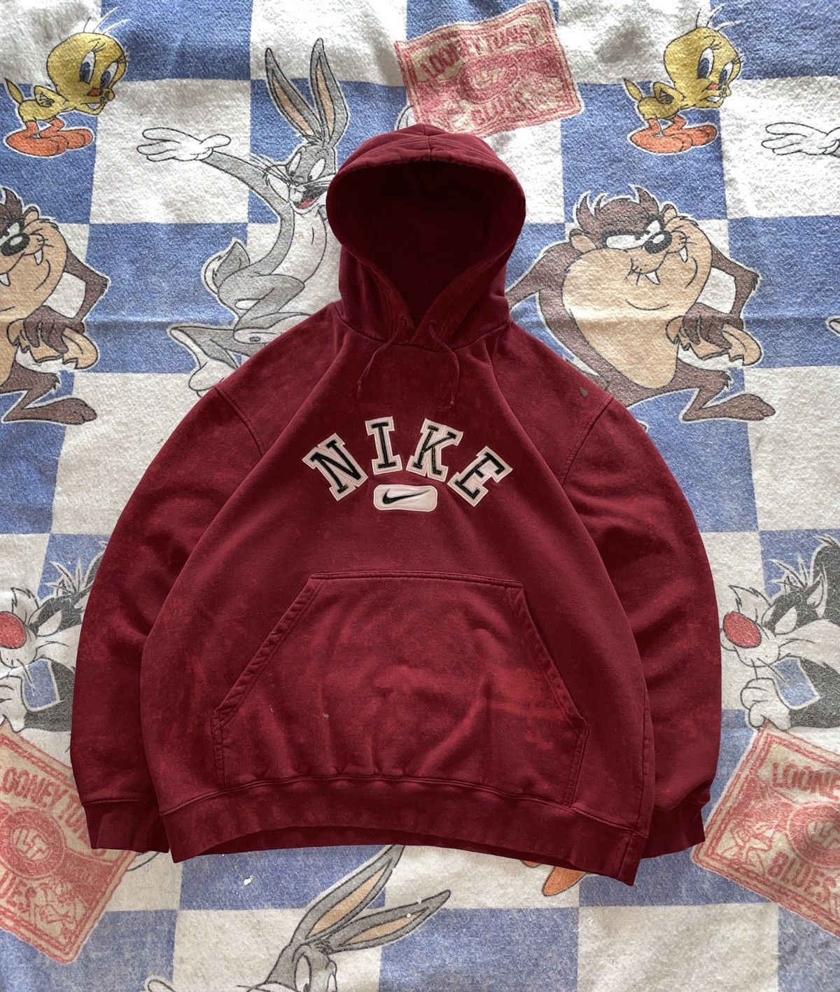 Nike Vintage Nike spell out swoosh hoodie Size US XL / EU 56 / 4 - 1 Thumbnail