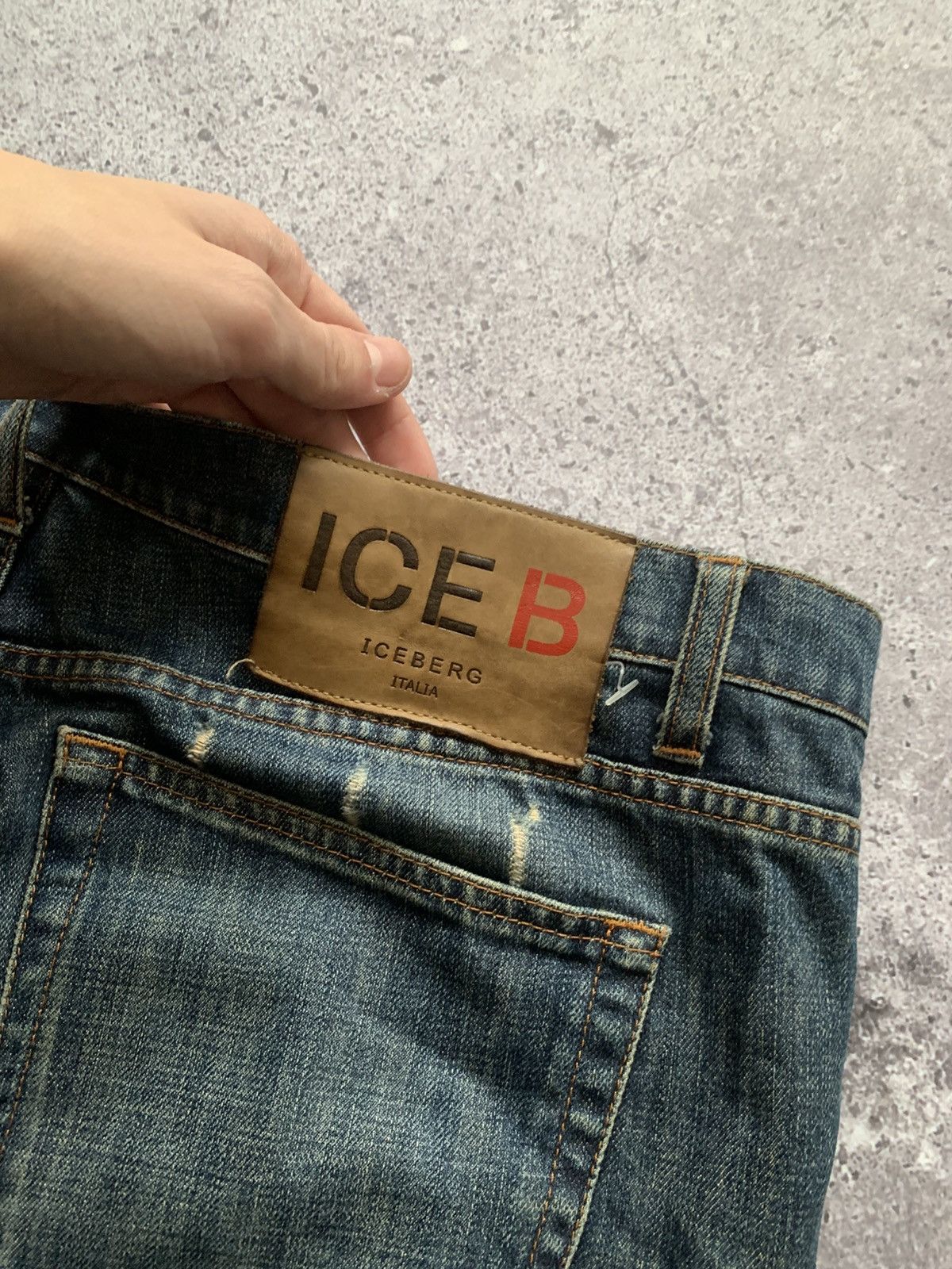 Iceberg 🔥VINTAGE 90s ICEBERG DISTRESSED Y2K JEANS Size US 38 / EU 54 - 12 Thumbnail