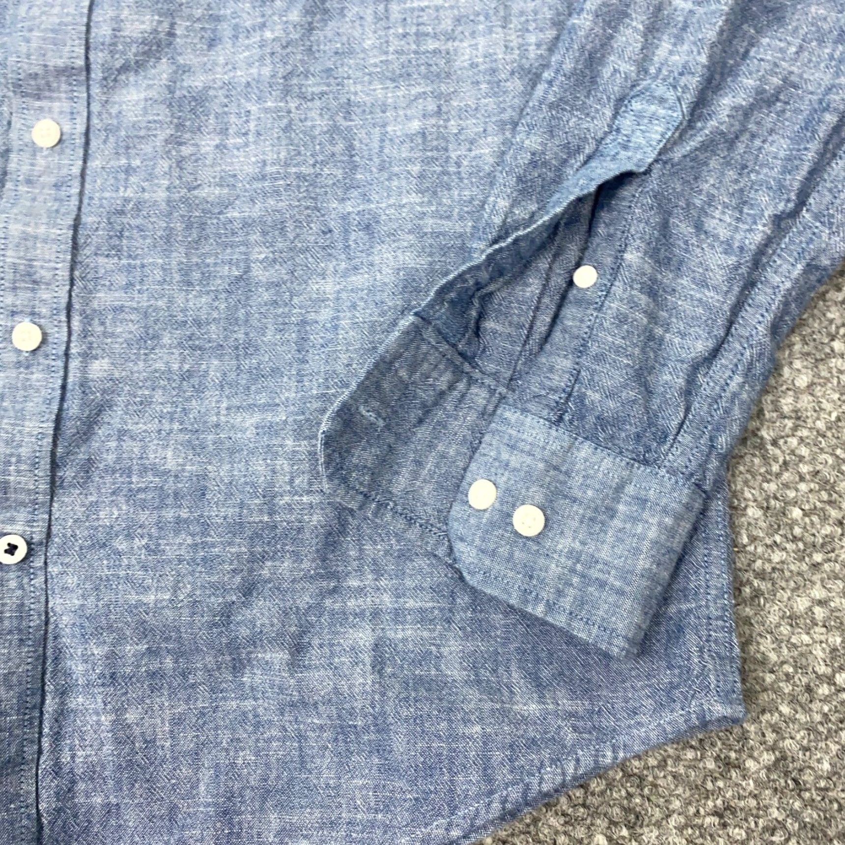 Izod VINTAGE IZOD Saltwater Mens Shirt Medium Blue Relaxed Classics Button Up Pockets Work Size US M / EU 48-50 / 2 - 5 Thumbnail