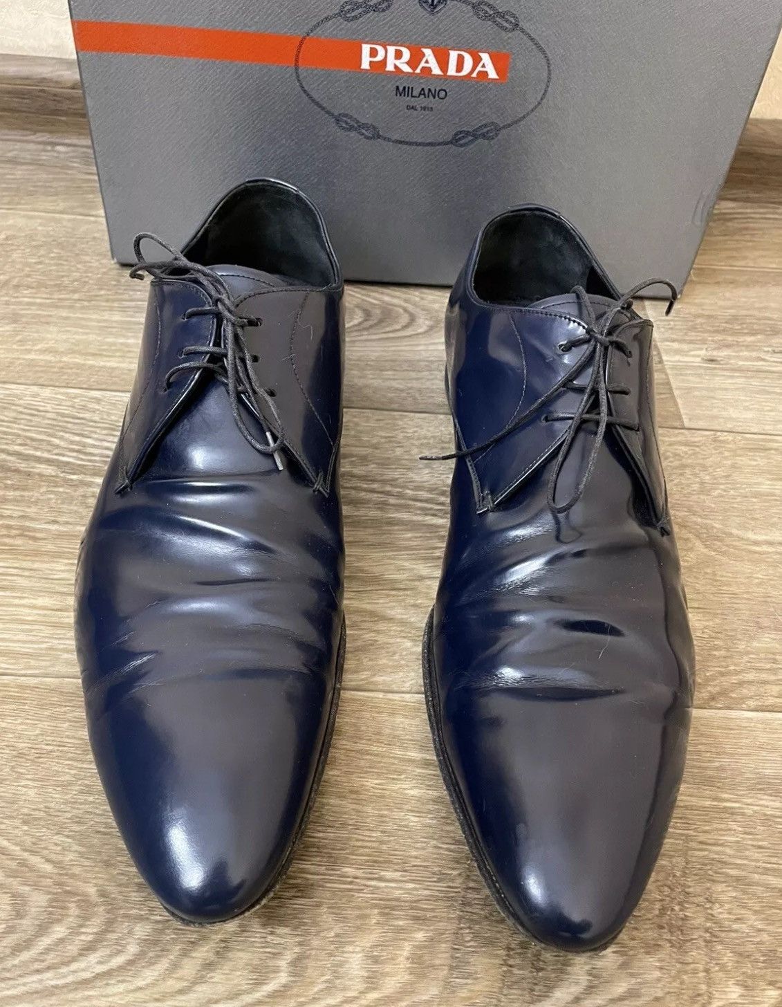 Prada Prada size 12 US dark blue Size US 12 / EU 45 - 1 Thumbnail