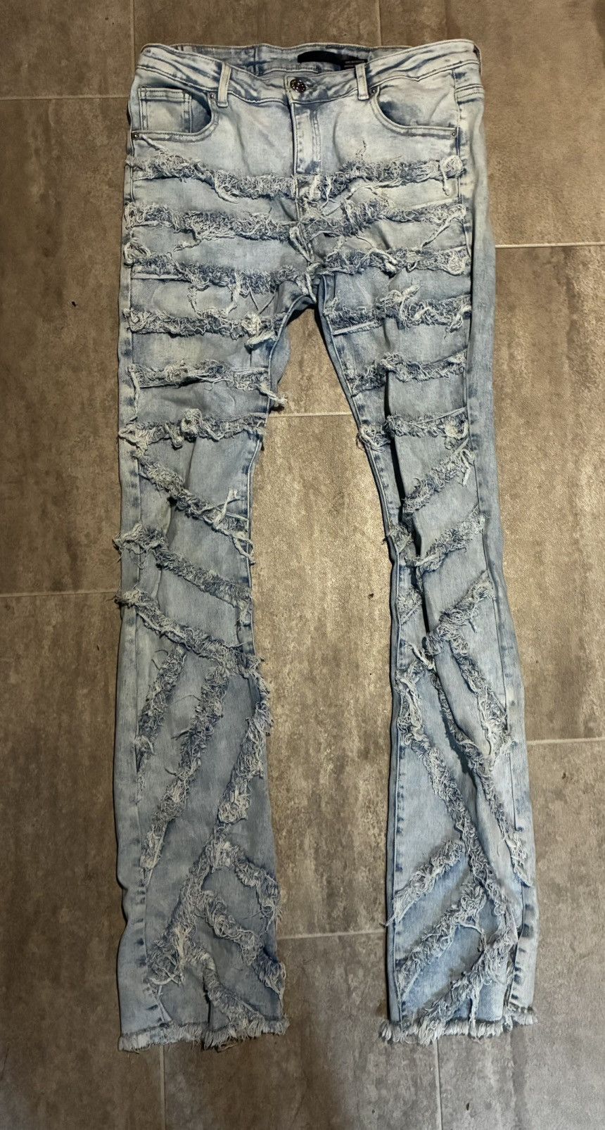 Other Blue and black denim jeans Size US 34 / EU 50 - 1 Thumbnail