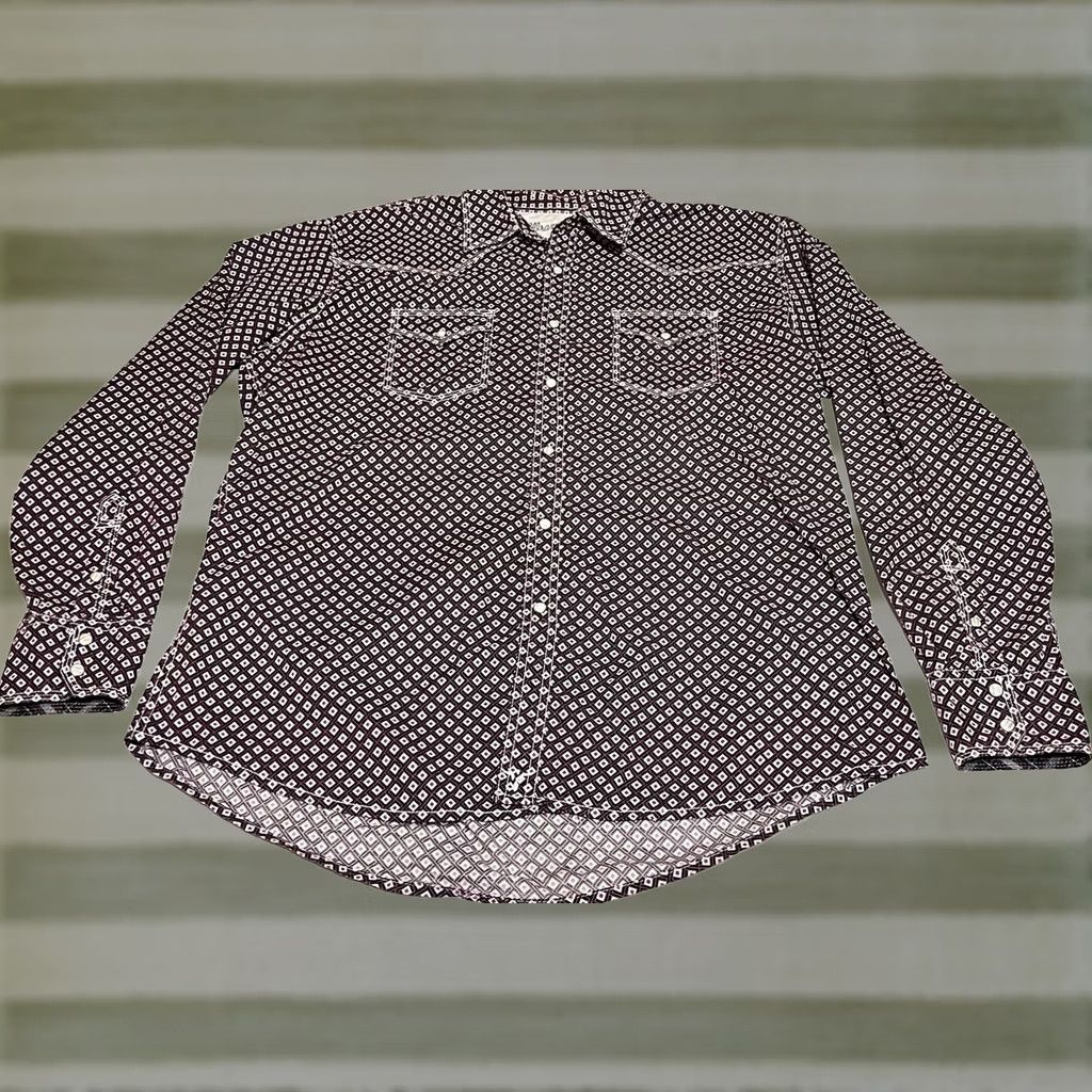Wrangler Wrangler 20X Competition Men’s Shirt XL Long Sleeve Pearl Snap Western Purple Size US XL / EU 56 / 4 - 1 Thumbnail